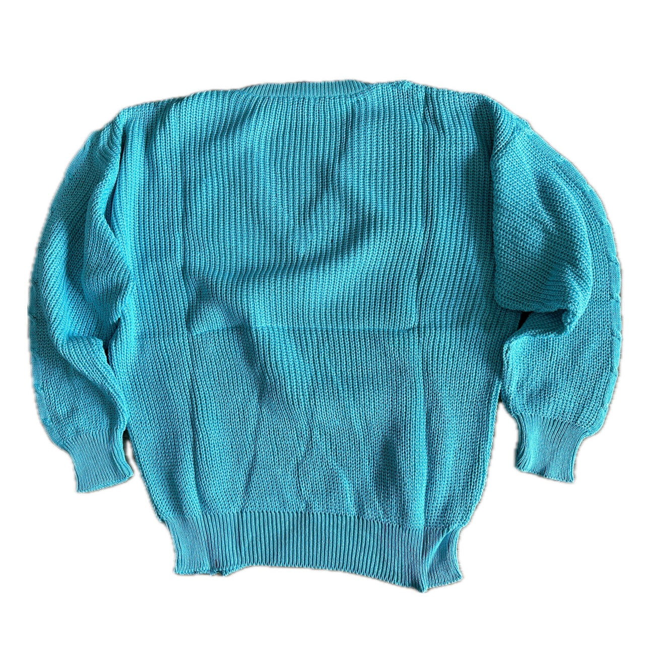 Nike 1986 Vintage Tennis V-Neck Knit Sweater Teal - L - Made in Italy