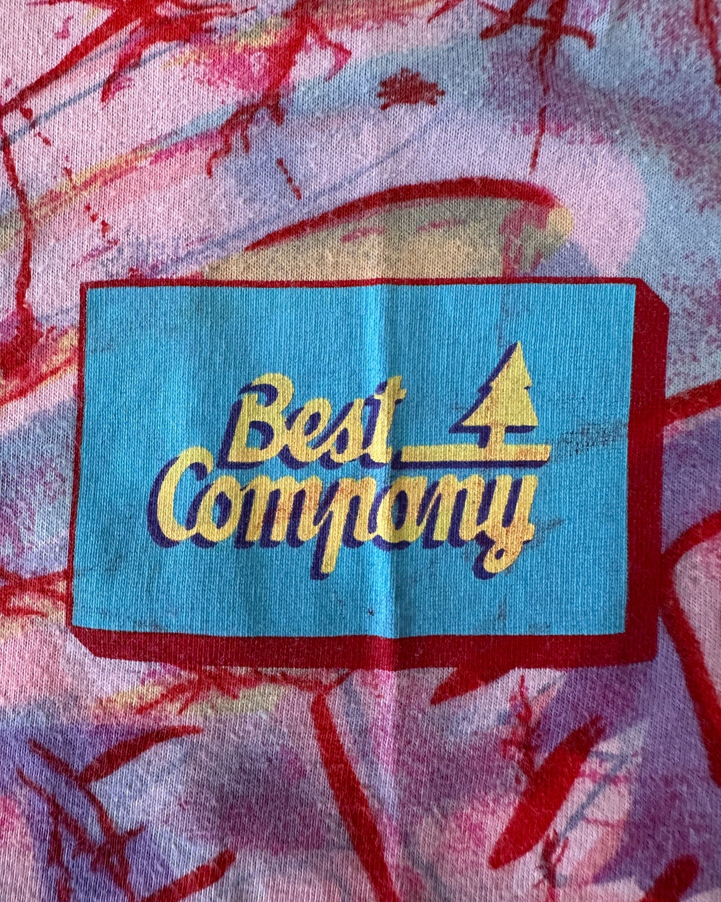 Best Company 1988 Vintage Purple/Red Allover Print T-Shirt - L - Made in Italy
