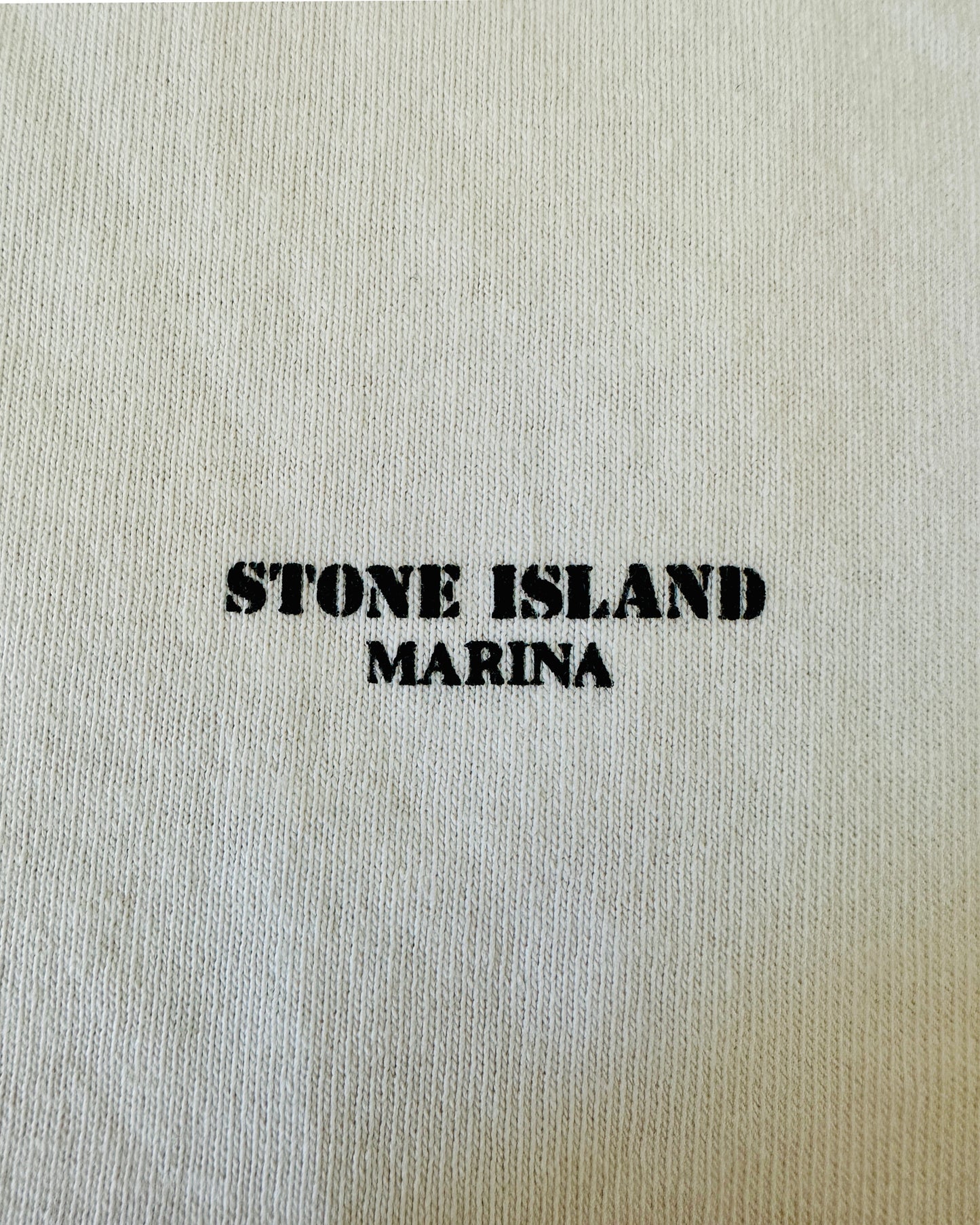 Stone Island Marina 90s Vintage White Polo Shirt - L - Made in Italy