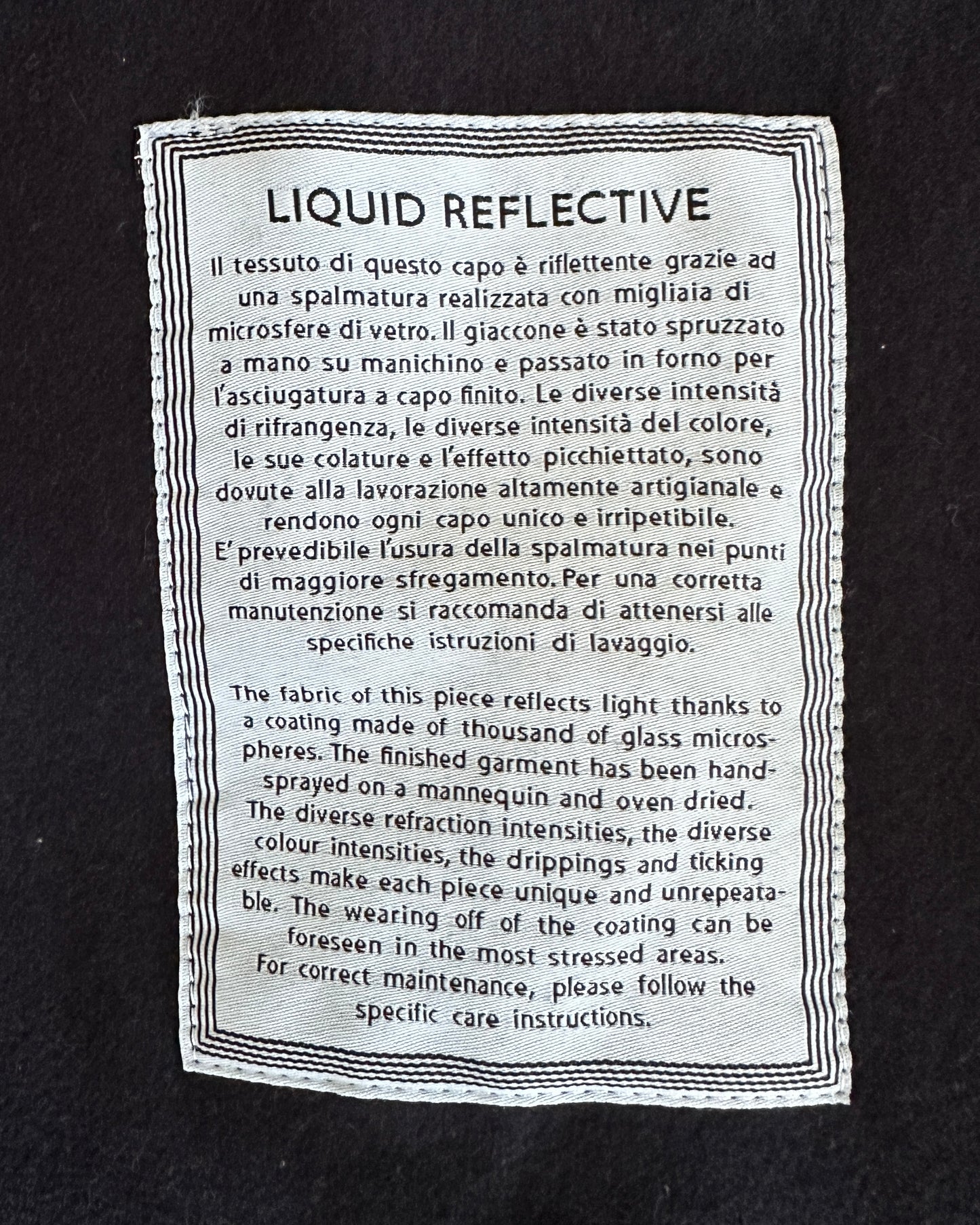 Stone Island 2011 Liquid Reflective Blue Jacket - L - Made in Italy