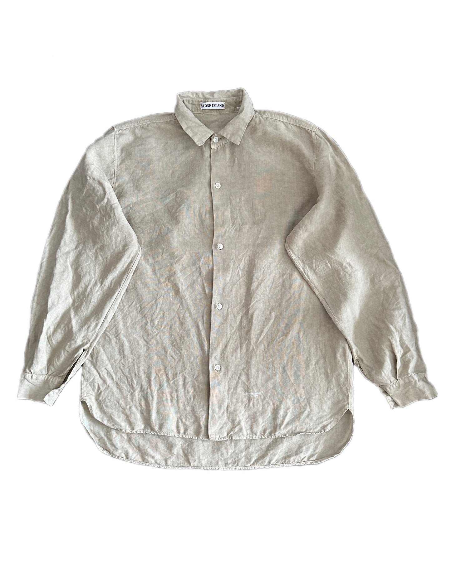 Stone Island Marina 1994 Vintage Lino Flax Overshirt - XL - Made in Italy