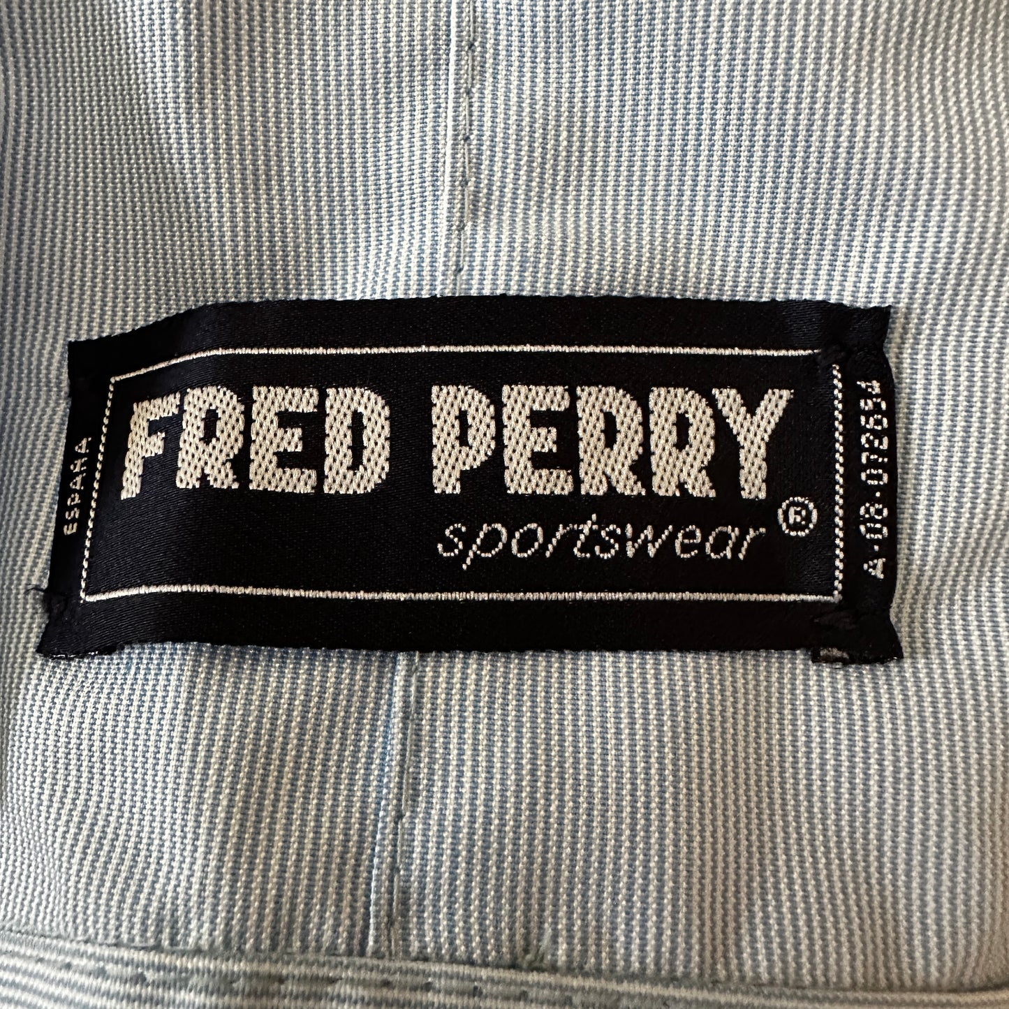 Fred Perry Vintage 80s  Overshirt Light Blue - Deadstock - 52 / L - Made in Spain