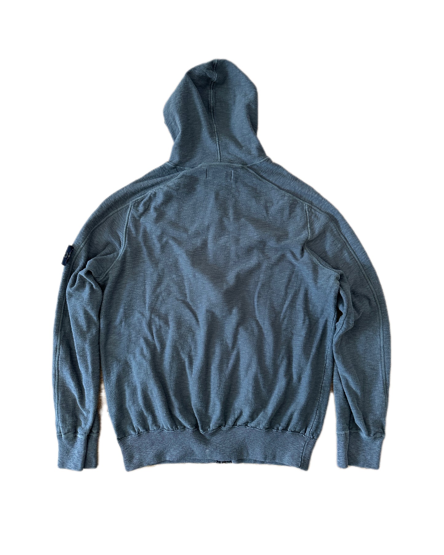 Stone Island 2014 Grey Zip Hooded Sweatshirt Jacket - XXL (fits L/XL)