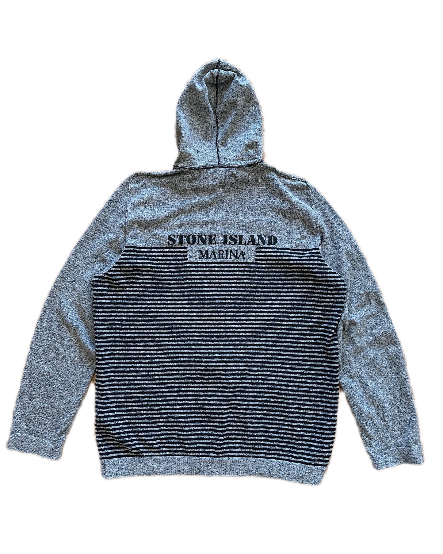 Stone Island Marina 2017 Grey Hooded Sweatshirt Fleece Jacket - XL - Made in Italy