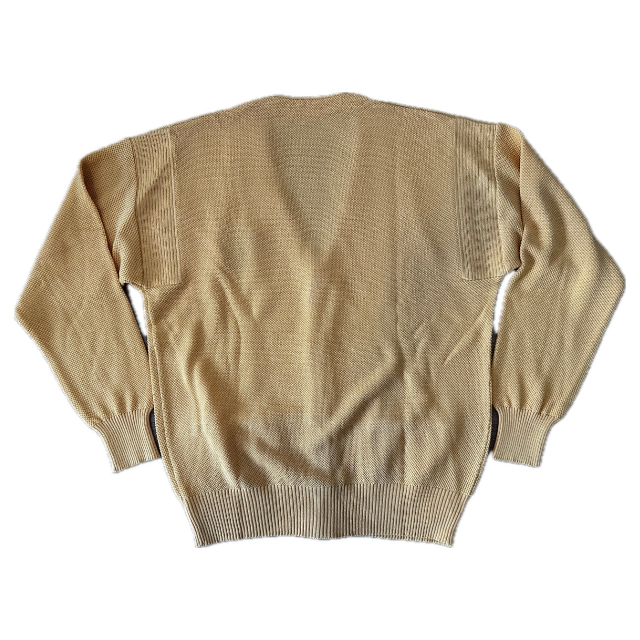 Burberrys Vintage 80s V-Neck Sweater Yellow - Deadstock - 5 / M - Made in Spain