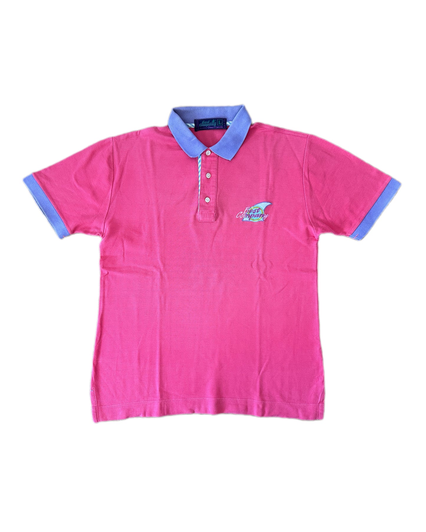 Best Company 1987 Vintage Pink Polo Shirt - L - Made in Italy