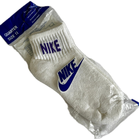 Nike 80s Vintage Ankle Socks Purple Logo 36-41 - Made in Israel