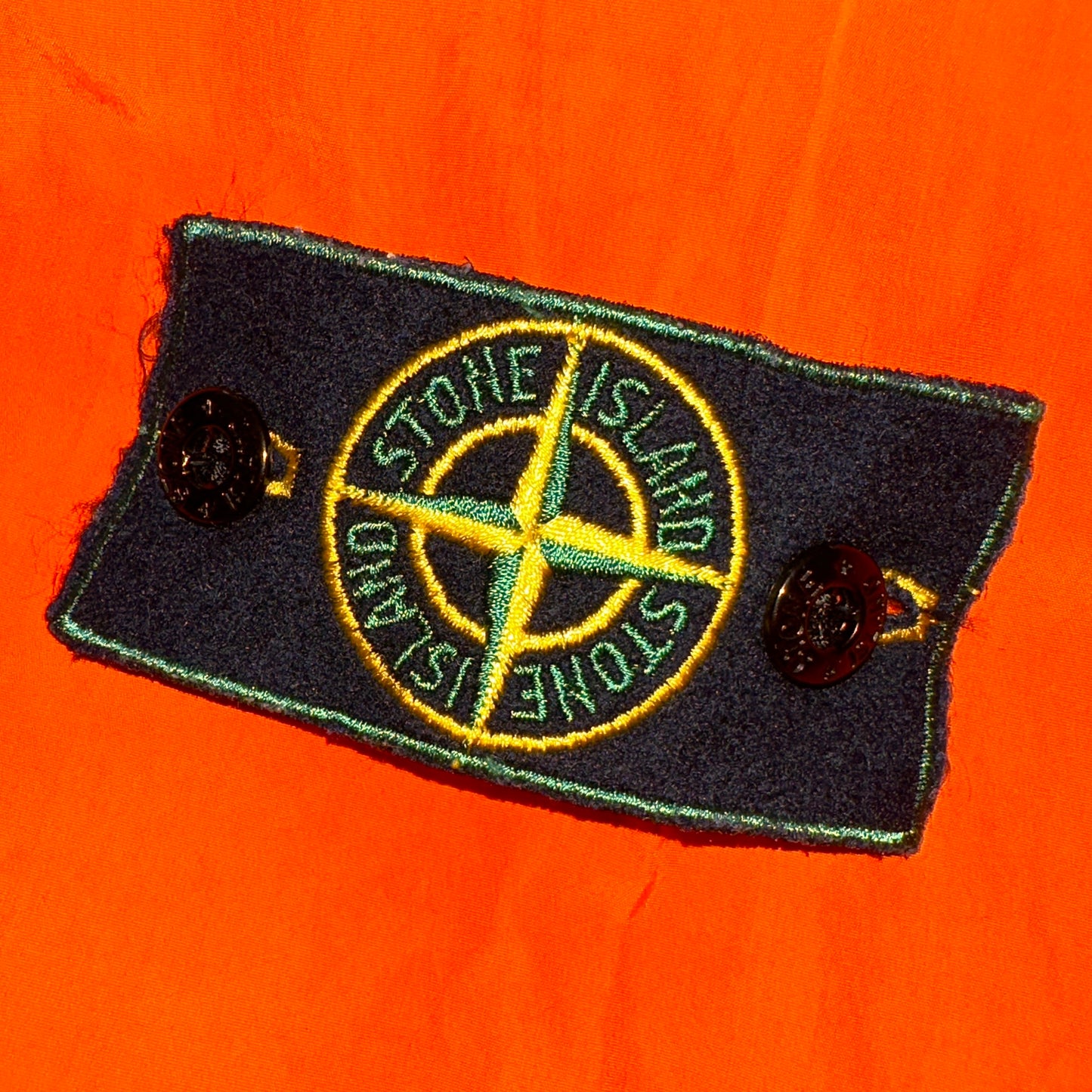Stone Island 1998 Orange Soft Shell Windbreaker Jacket - L - Made in Italy