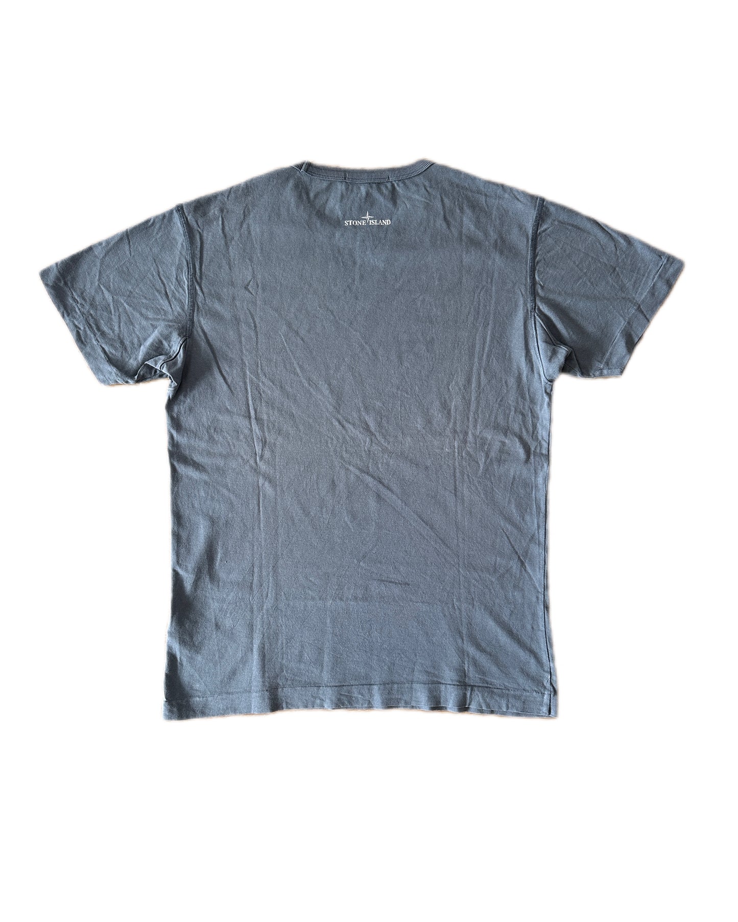 Stone Island 2019 Distressed Logo Allover Print Shirt - M