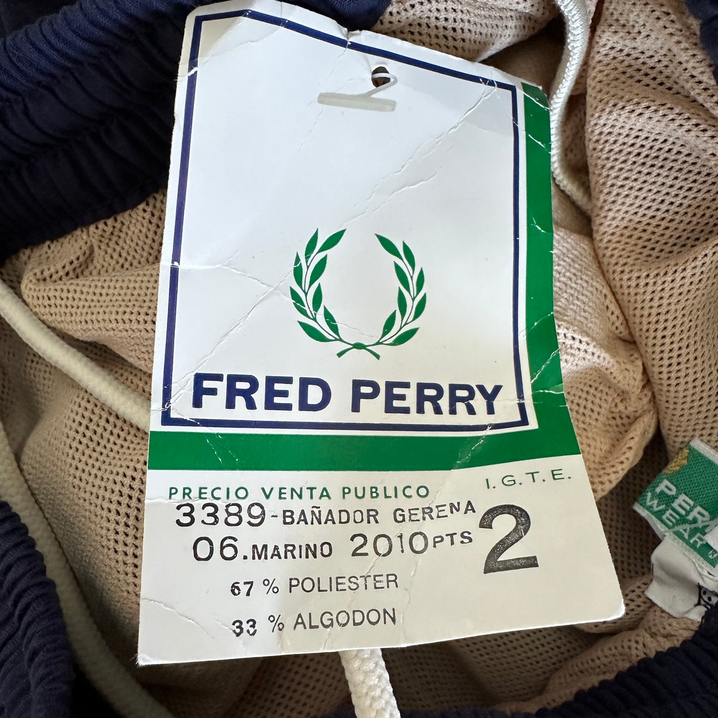 Fred Perry 80s Vintage Kids Navy Shorts - 2 / XXS - Made in Spain