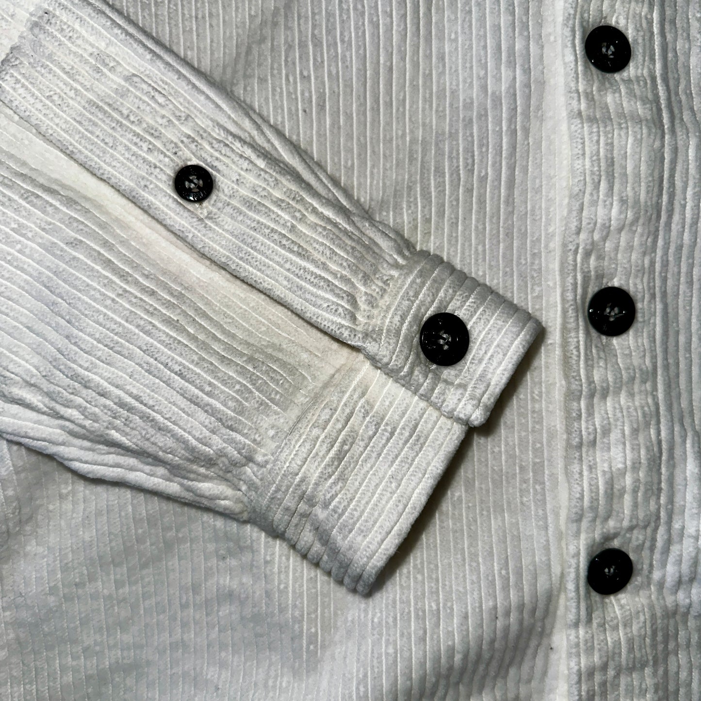 Stone Island Corduroy 400 Overshirt - White - L - Made in Italy