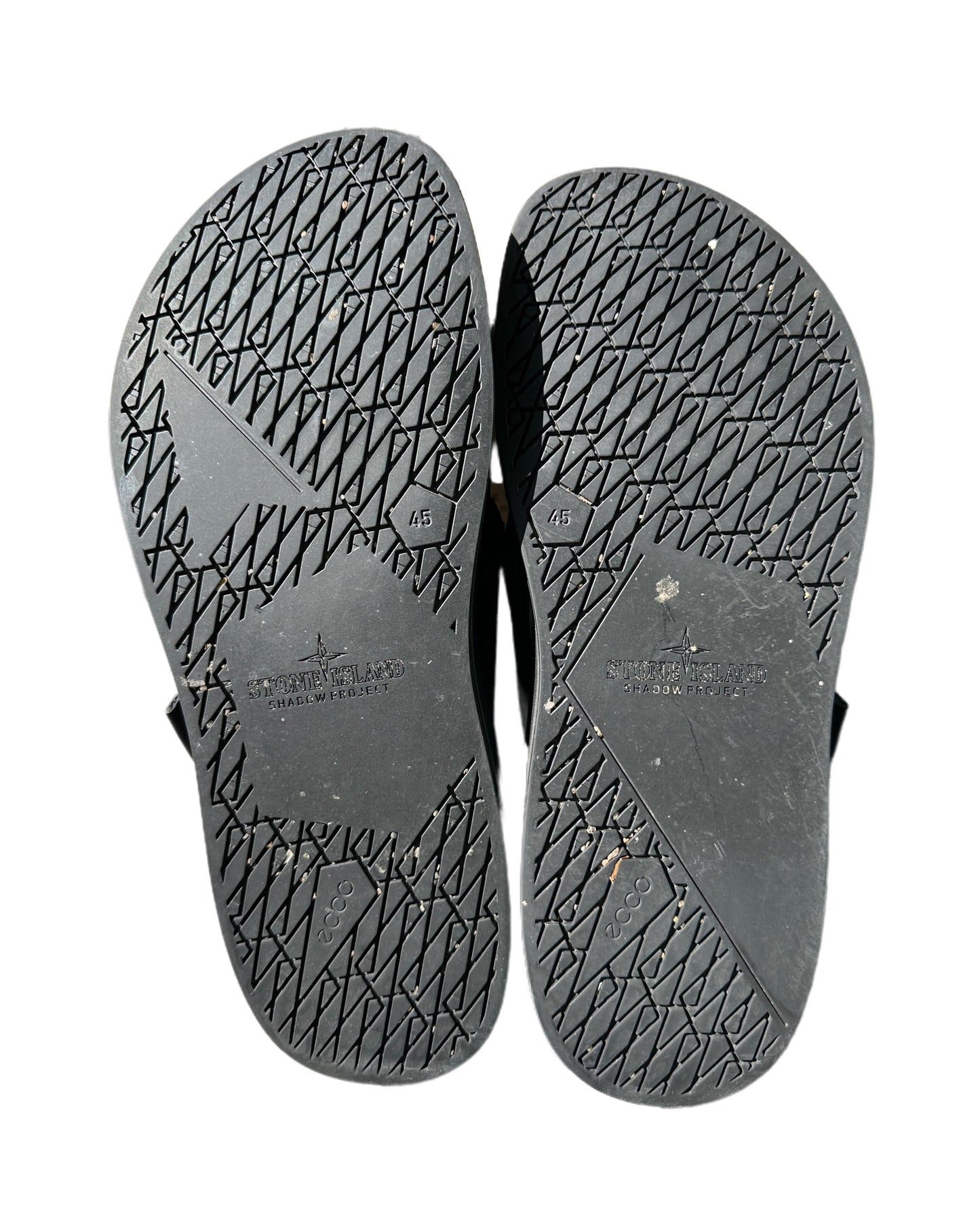 Stone Island Shadow Project 2023 Ecco Slide-On Sandal Leather & Tape - 45
