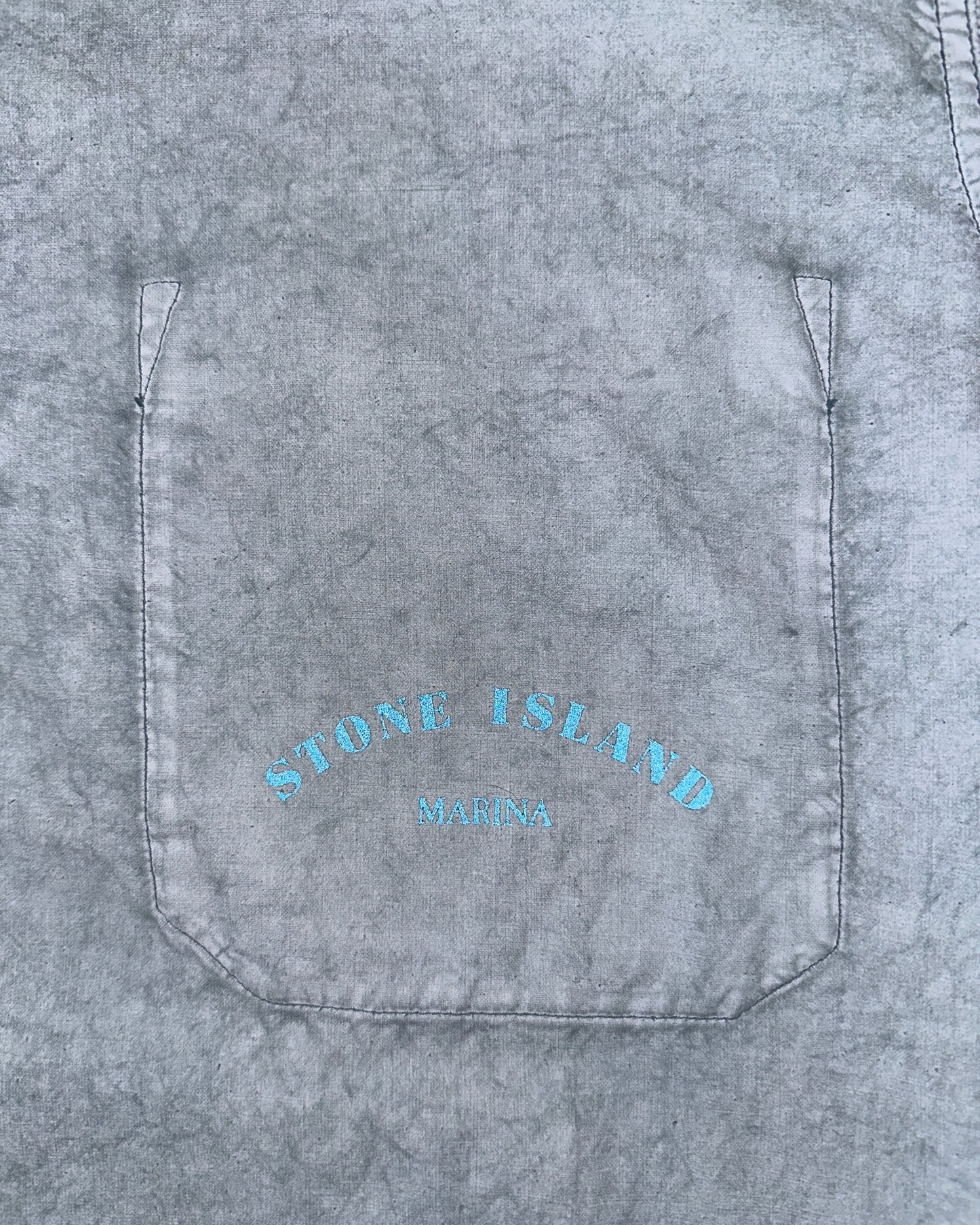 Stone Island Marina 2023 Reflective Print Overshirt Blue Polo Shirt - L - Made in Italy