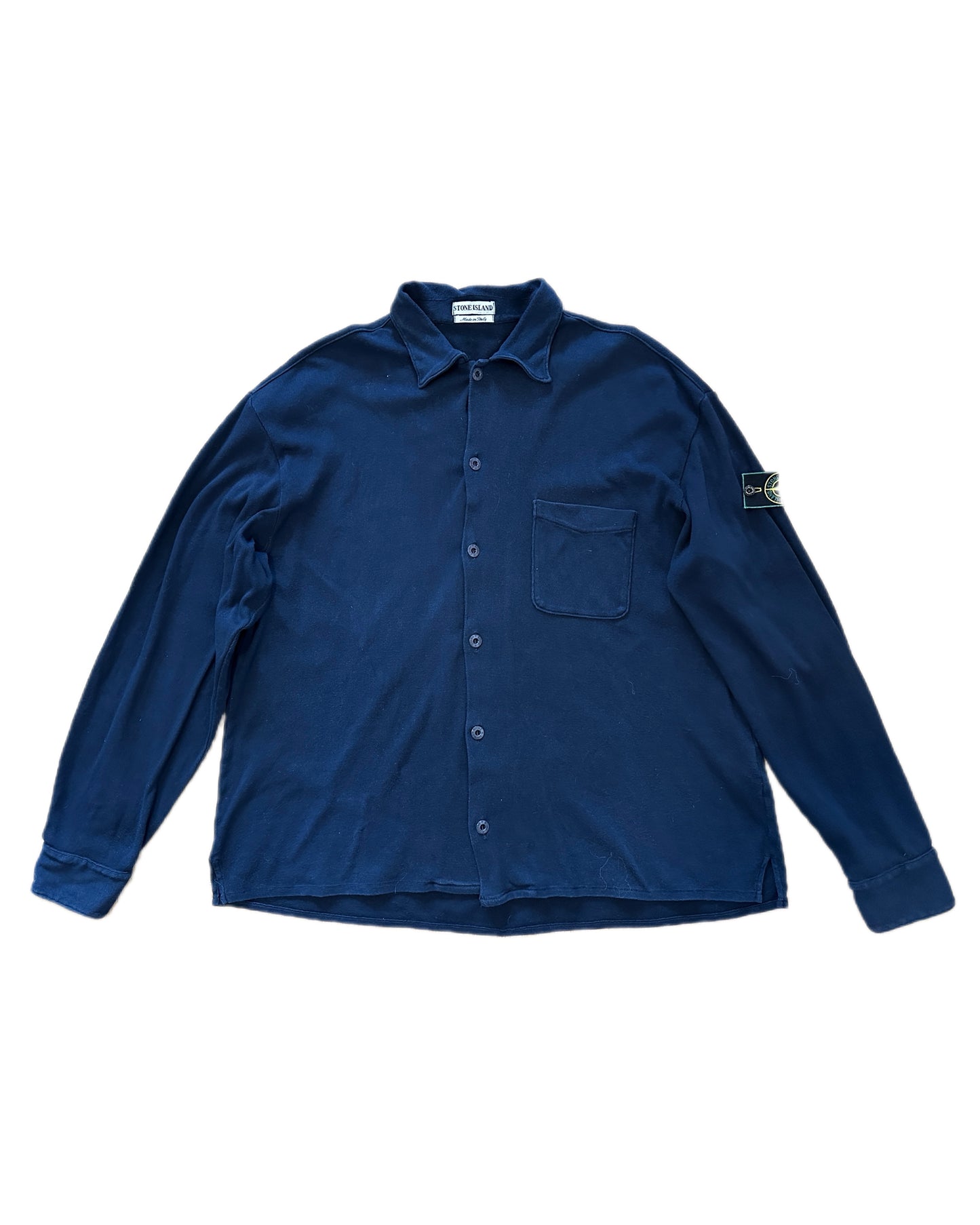 Stone Island 1995 Vintage Soft Moleskine Cotton Shirt - XXL - Made in Italy