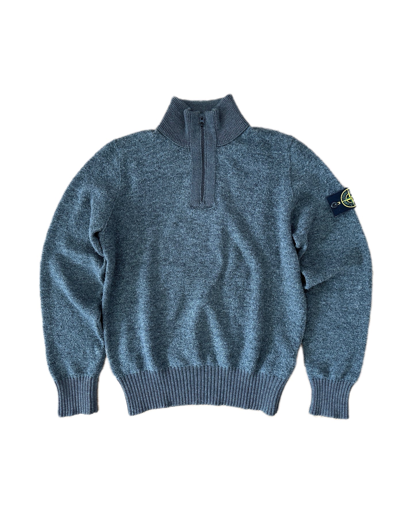 Stone Island 2013 Grey Wool Troyer Sweater - M - Made in Italy