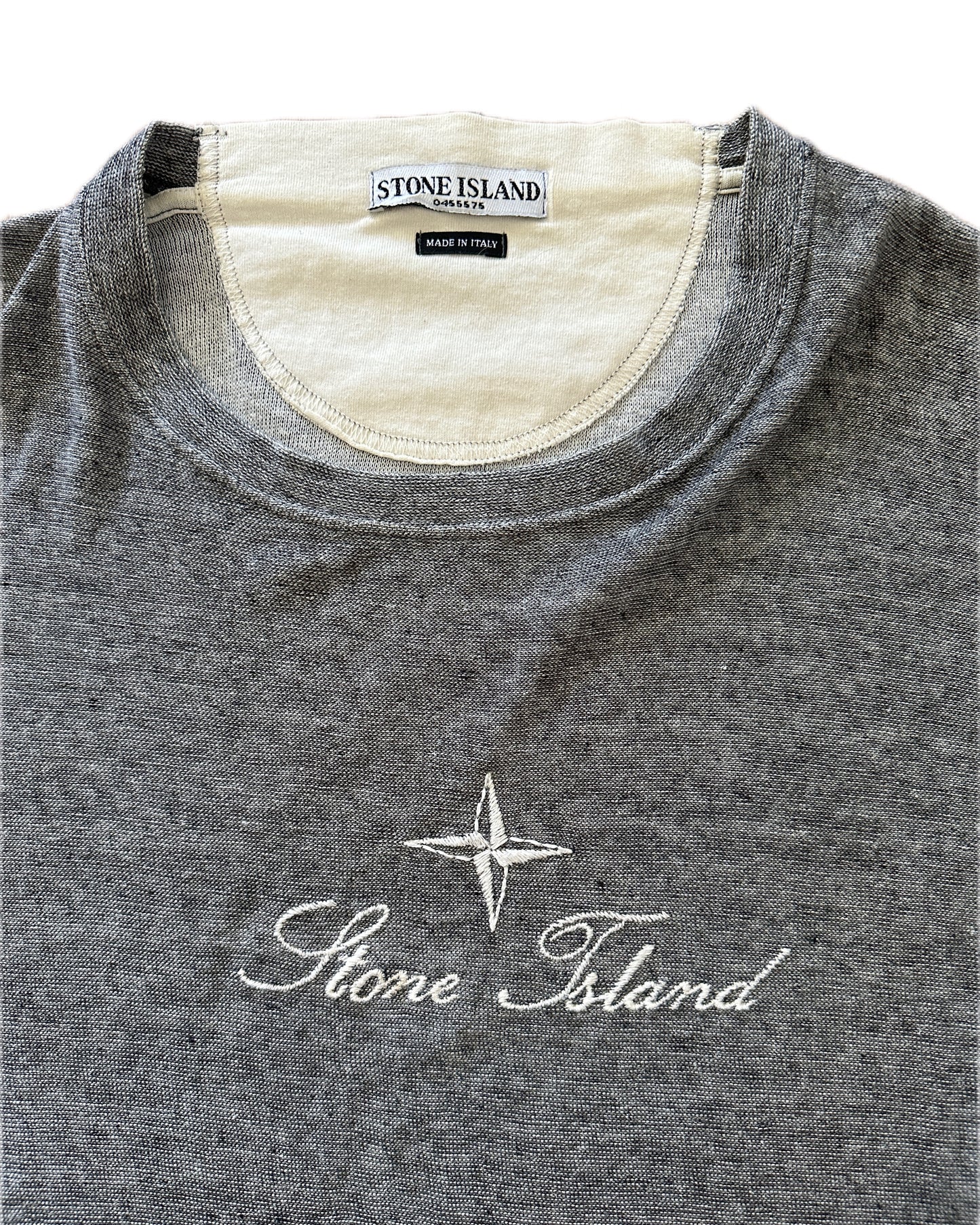 Stone Island 2005 Script Logo Longsleeve Shirt - XL - Made in Italy