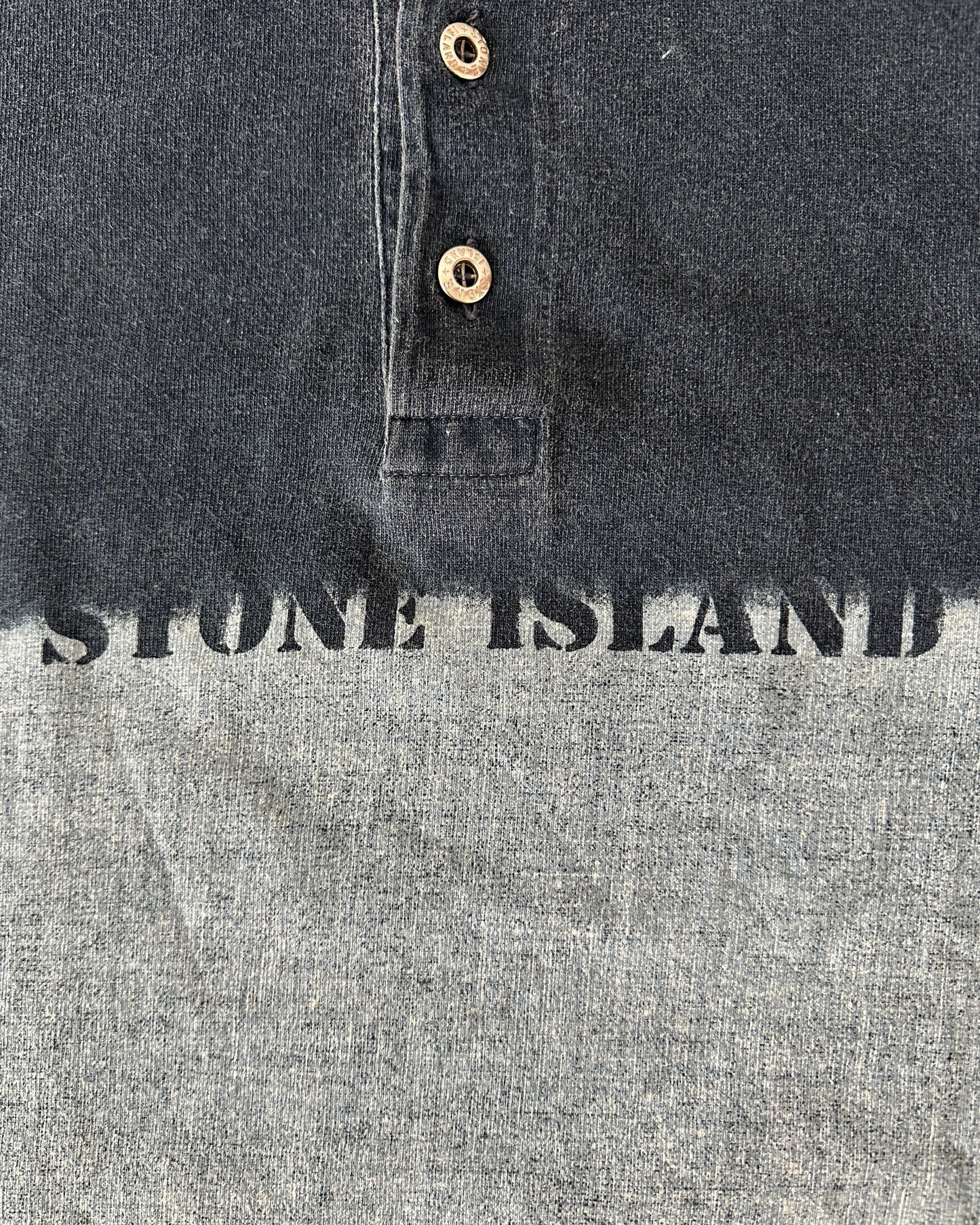 Stone Island 1995 Stencil Logo Polo Shirt - L - Made in Italy