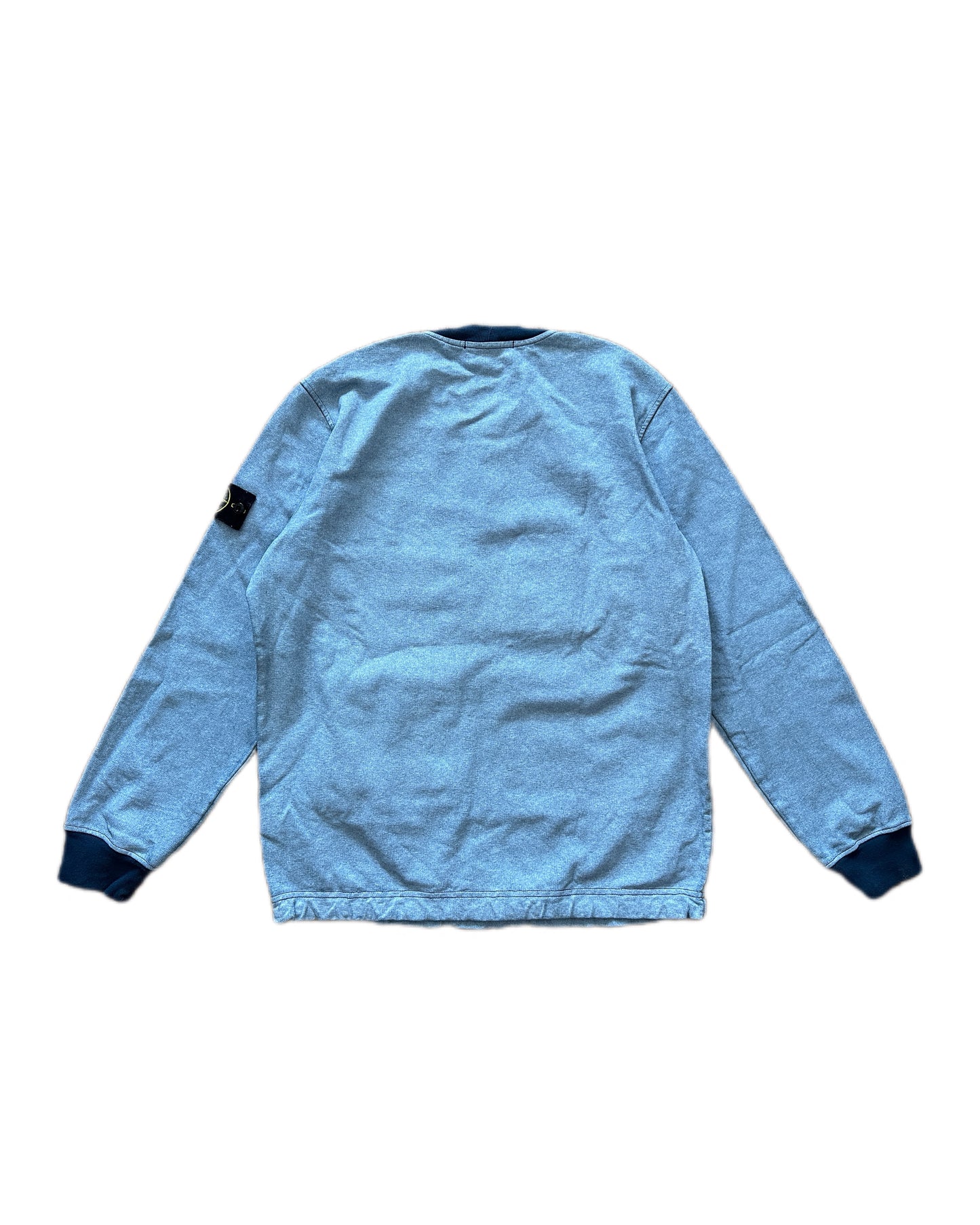 Stone Island 2019 Tela Placcata Blue Multi Pocket Sweatshirt - M