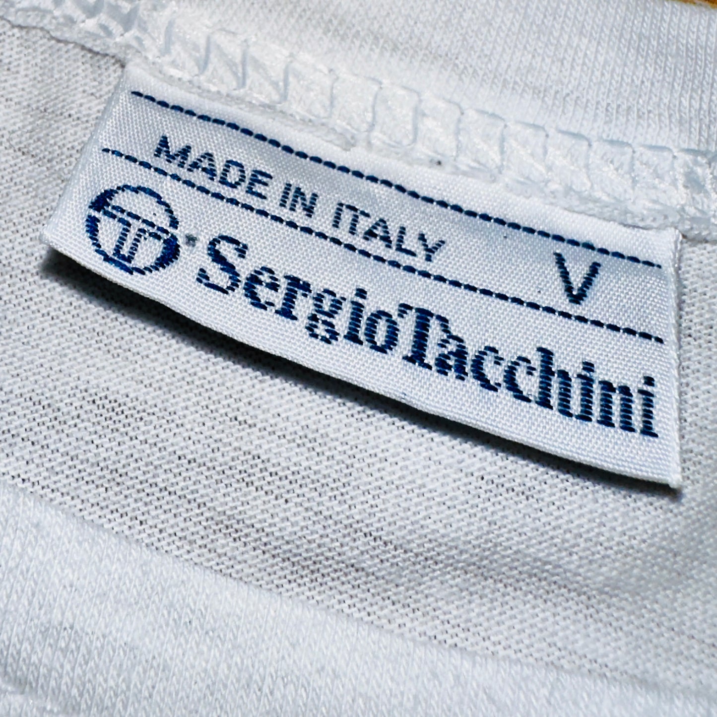 Sergio Tacchini Womens 80s Tennis Polo Top - VI / L - Made in Italy