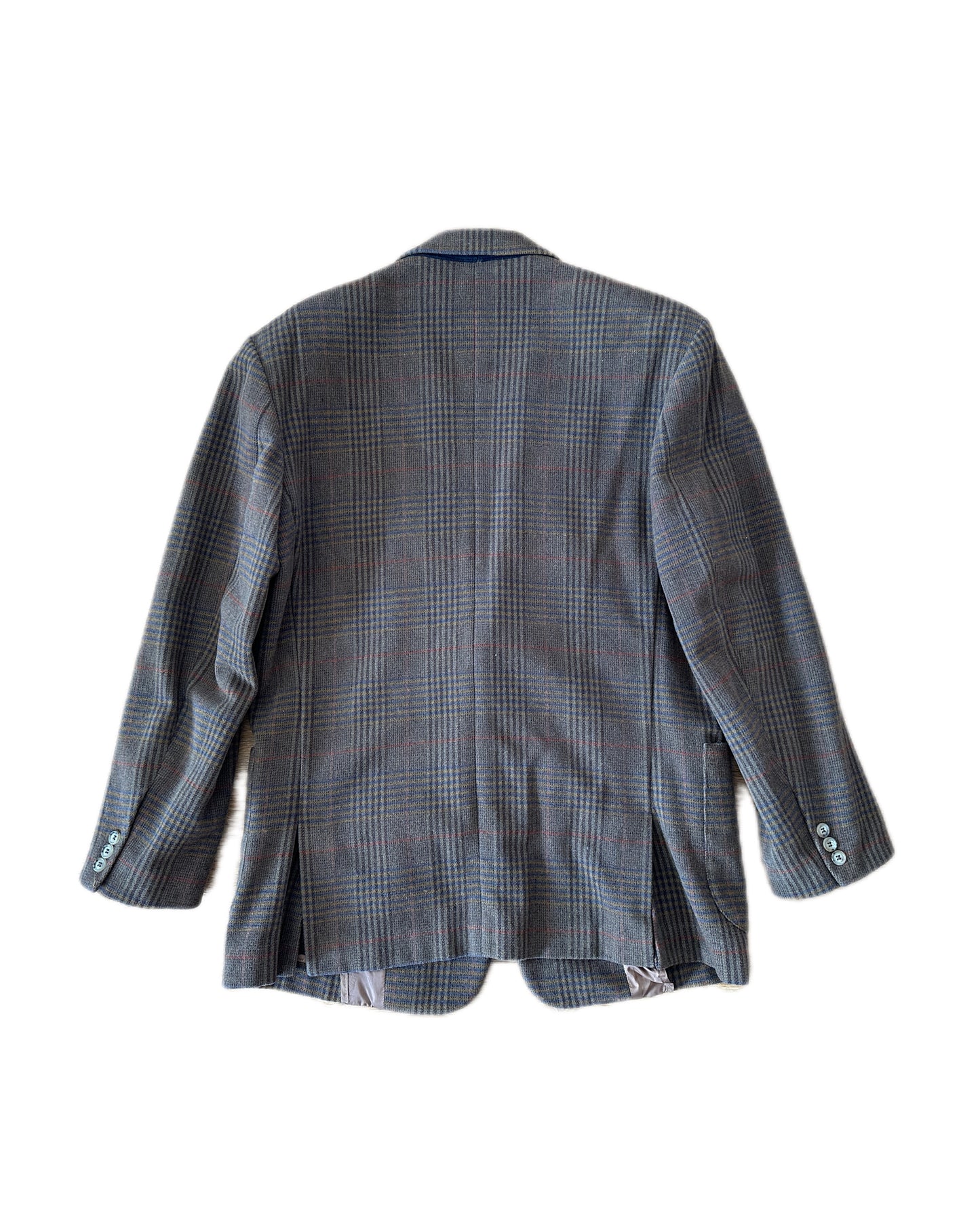 Boneville 80s Vintage Plaid Wool Blazer 50 / M - Made in Italy