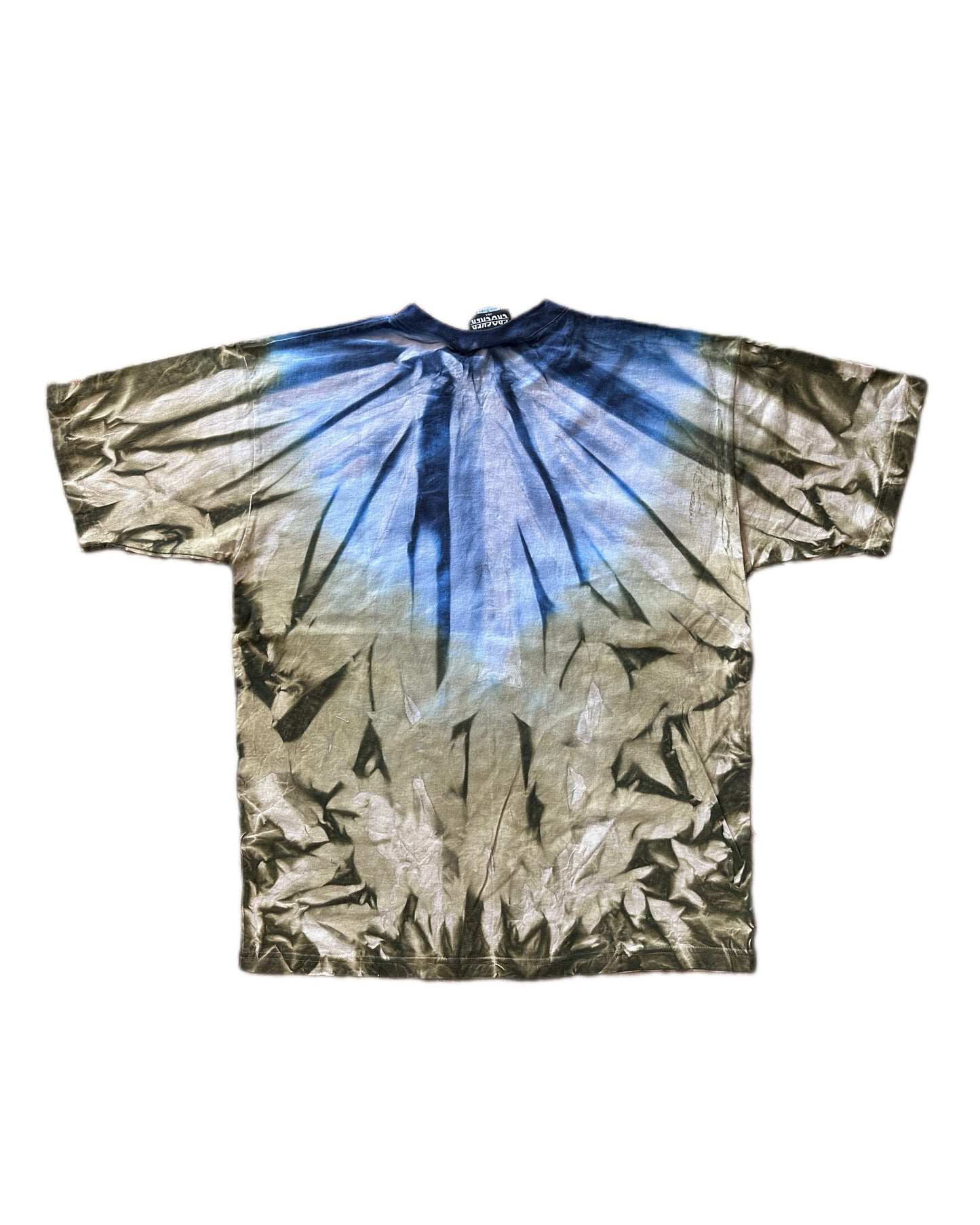 Crocker USA Vintage 90s Bodybuilding Blue Olive Tie-Dye T-Shirt