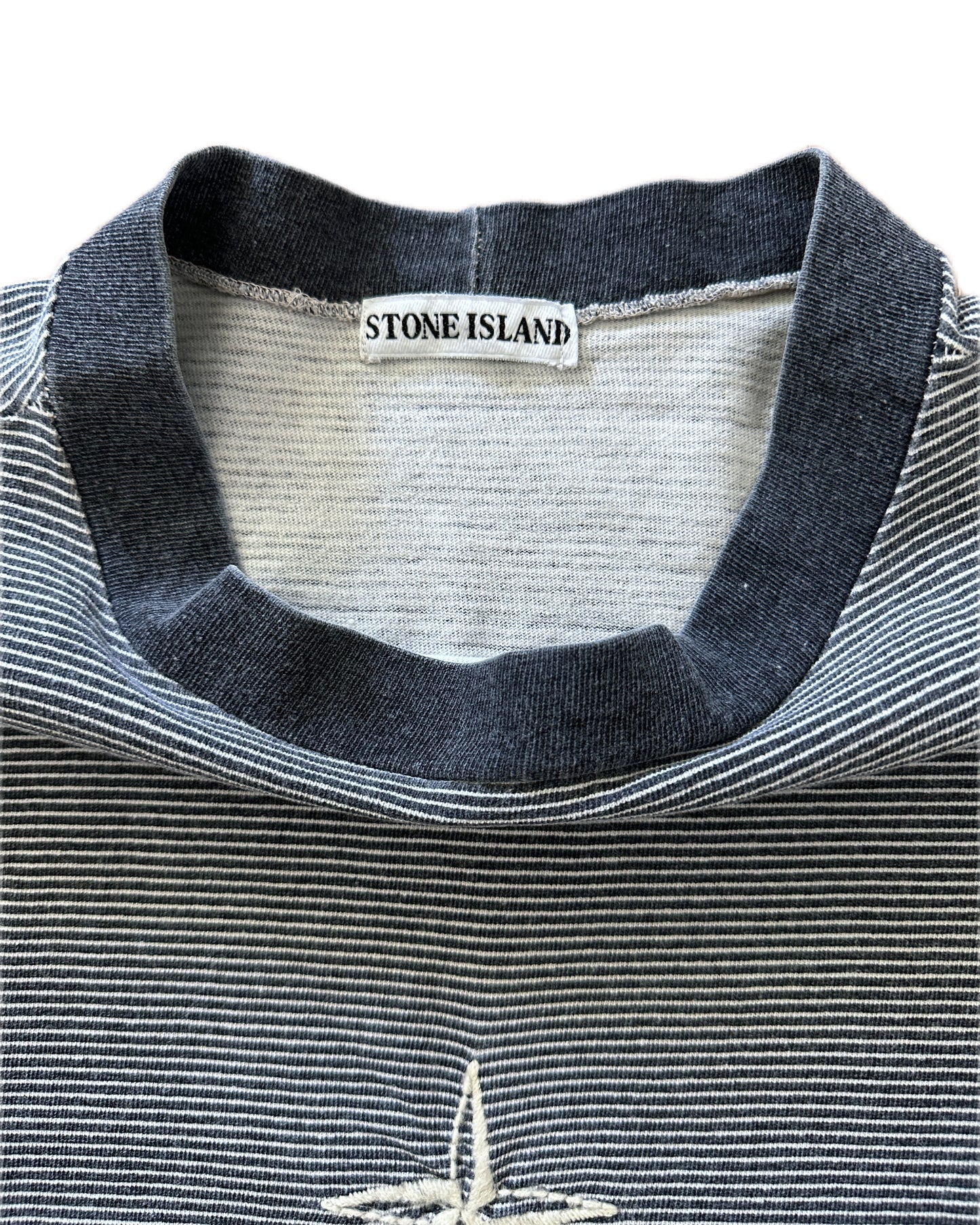 Stone Island 80s Vintage Script Logo T-Shirt - XL - Made in Italy