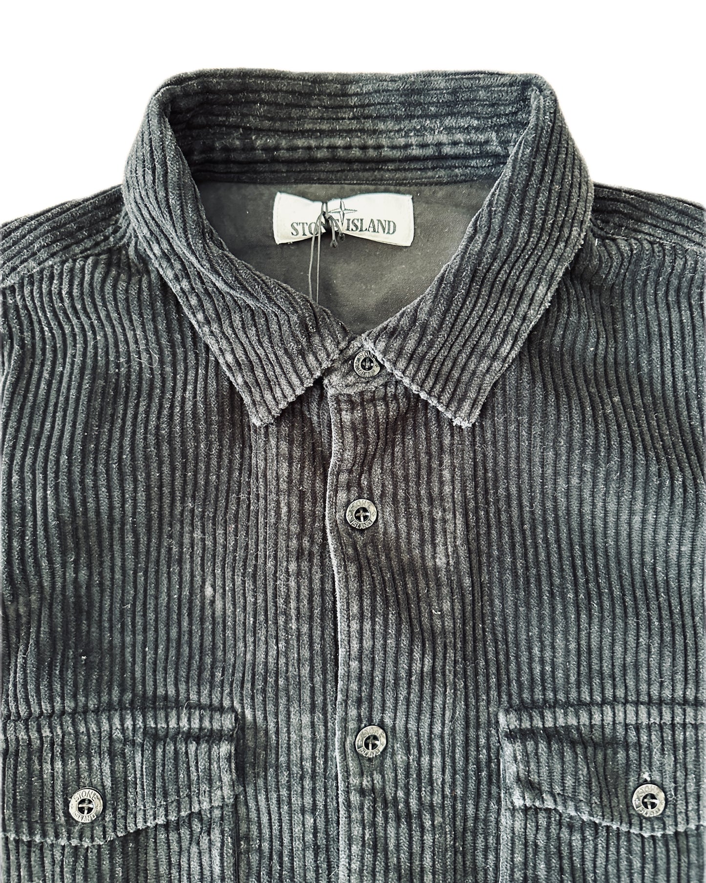 Stone Island Corduroy 2021 400 Black Overshirt - XL - Made in Italy