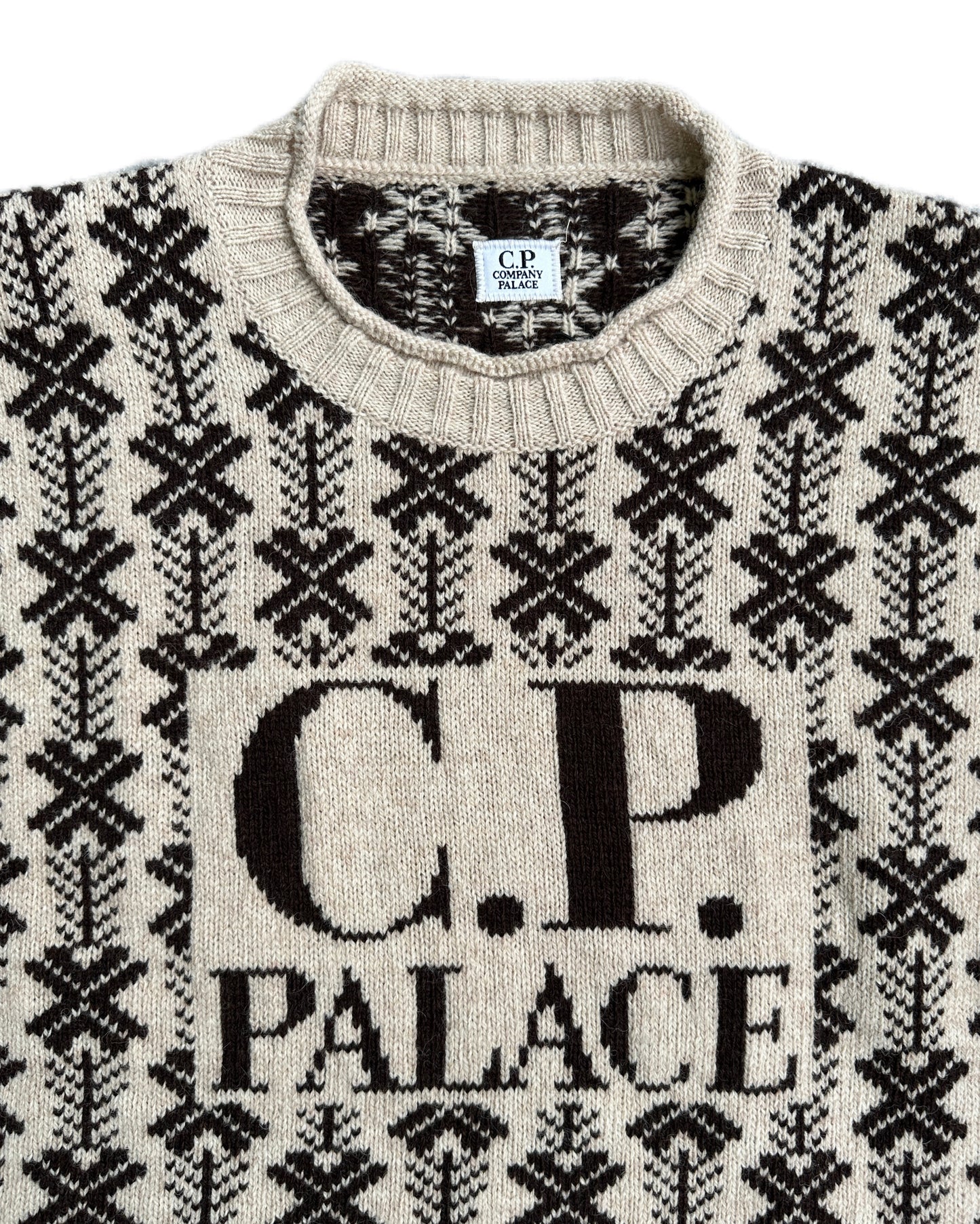C.P. Company x Palace Beige Knit Sweater - 3XL - Made in Italy