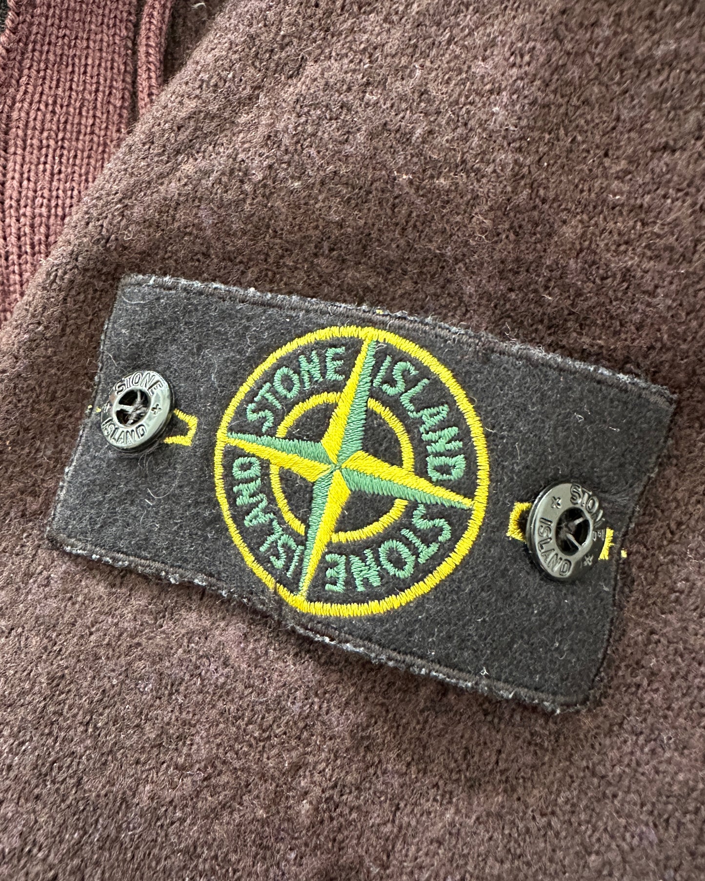 Stone Island 2015 Wool Knit Hooded Zip Sweat Jacket - M