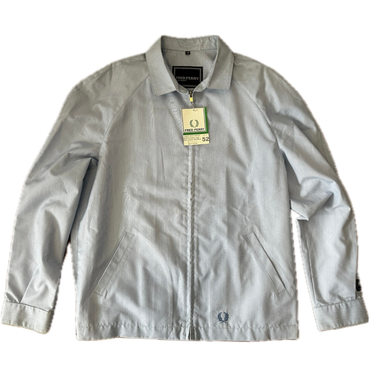 Fred Perry Vintage 80s  Overshirt Light Blue - Deadstock - 52 / L - Made in Spain