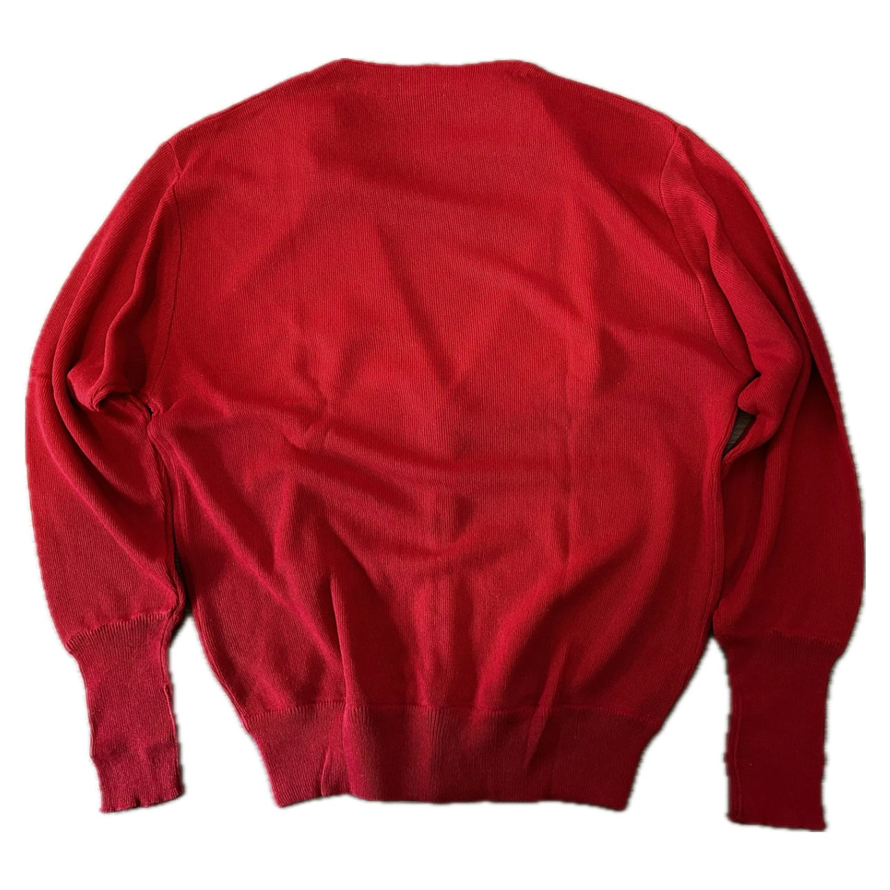 Burberrys Vintage 80s Cardigan Red - Deadstock - 7 / XL - Made in Spain