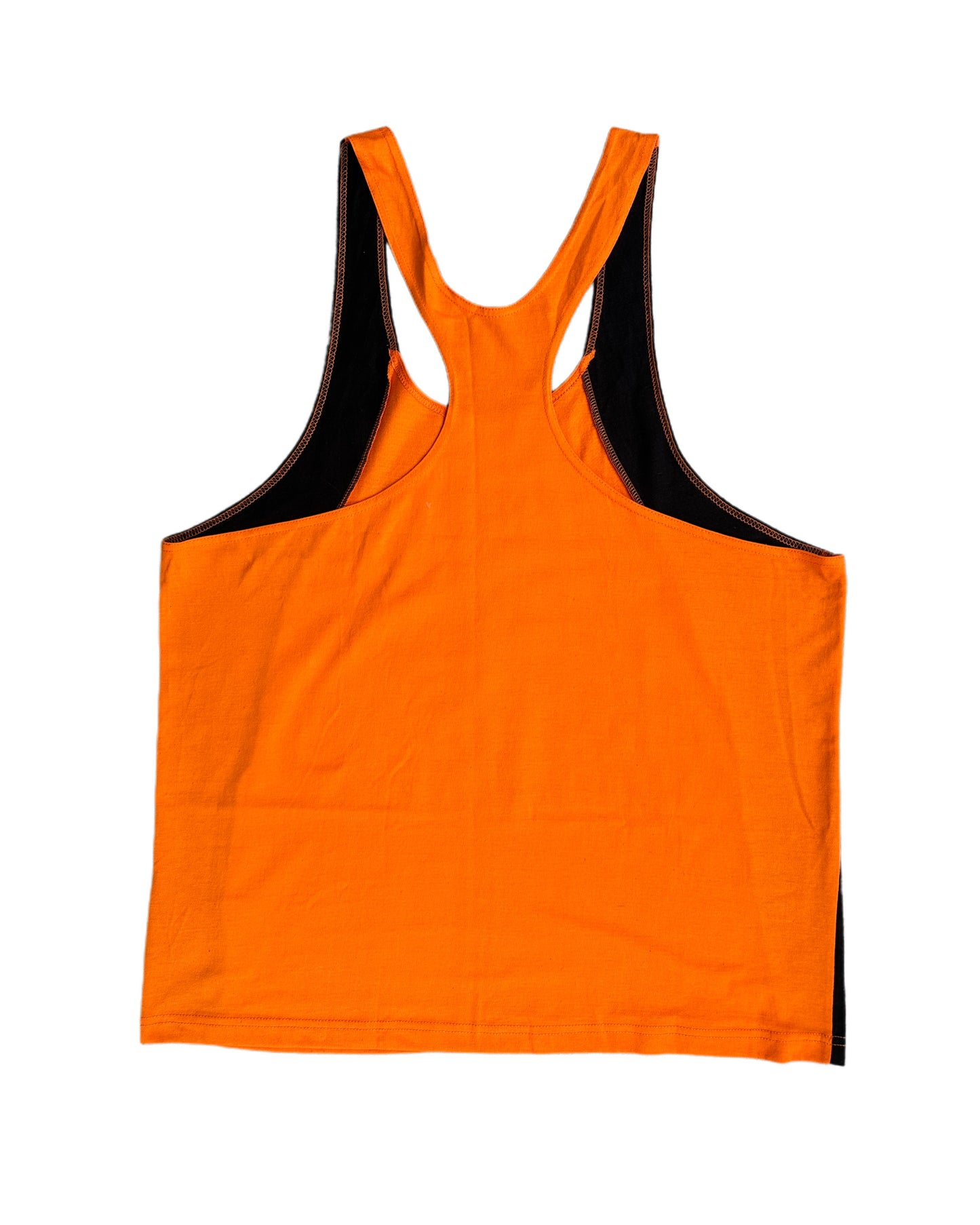 T. Micheal Retro 90s Bodybuilding Orange Stringer Tank Top - L
