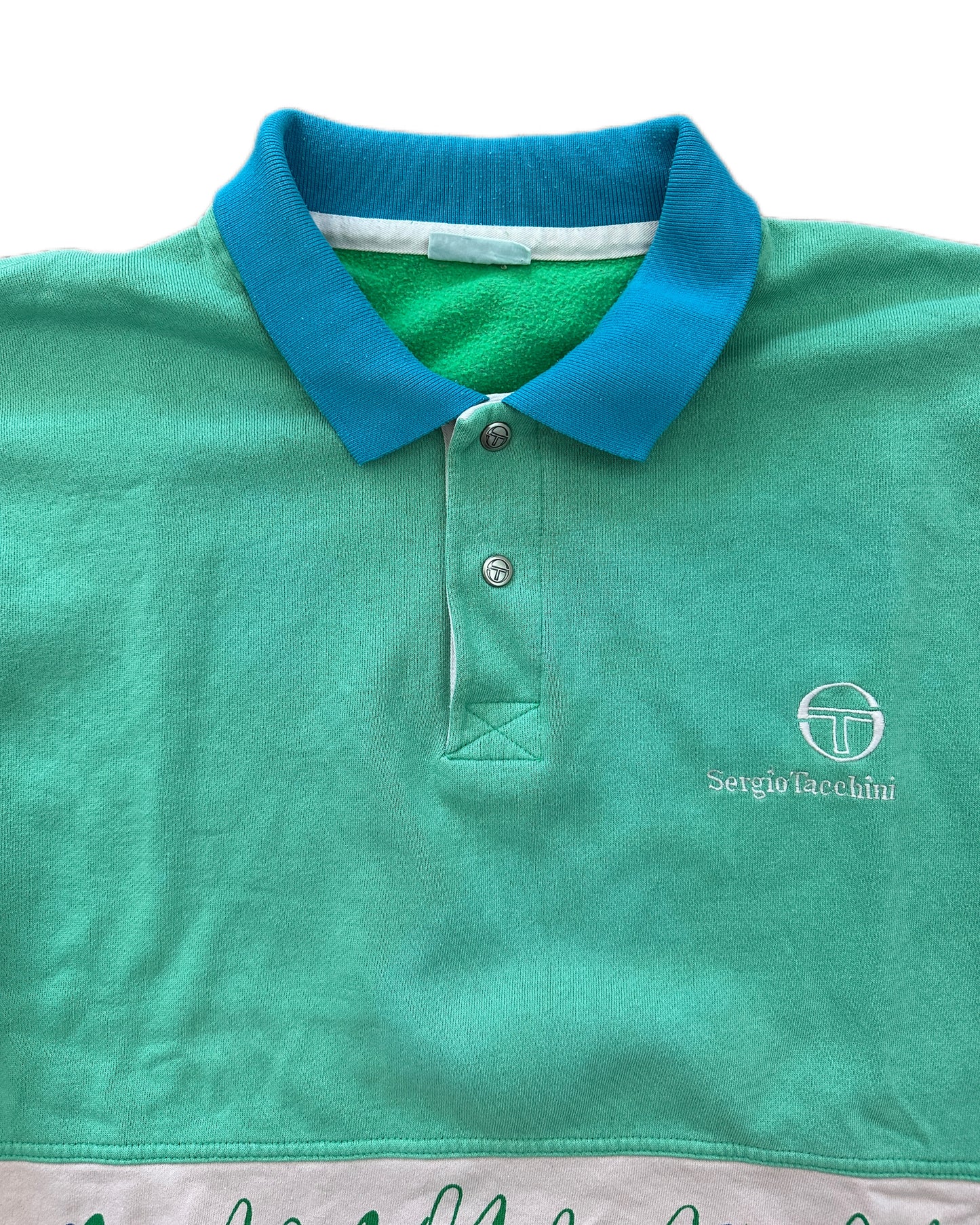 Sergio Tacchini 1990 Vintage Polo Sweatshirt - XXL