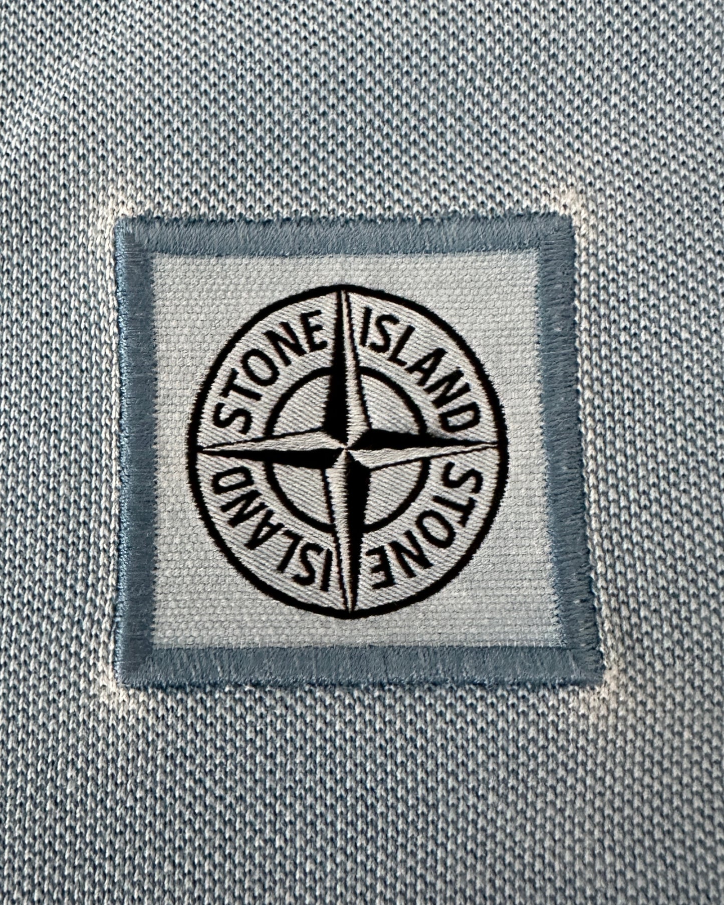 Stone Island 2022 Patch Program Old Treatment Light Blue Polo Shirt - 3XL