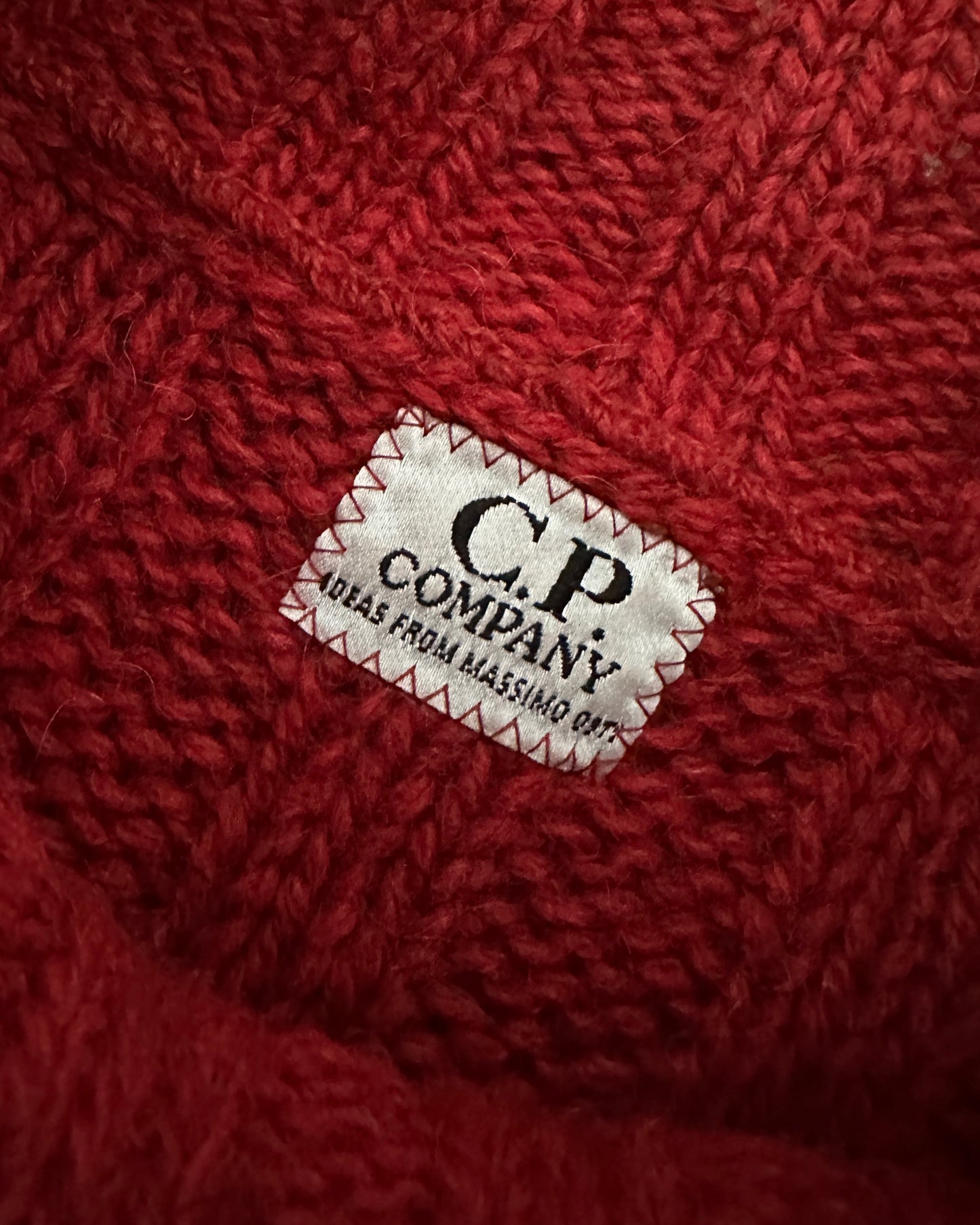 C.P. Company 90s Vintage Red Turtleneck Knit Sweater - 4 / fits M - Made in Italy
