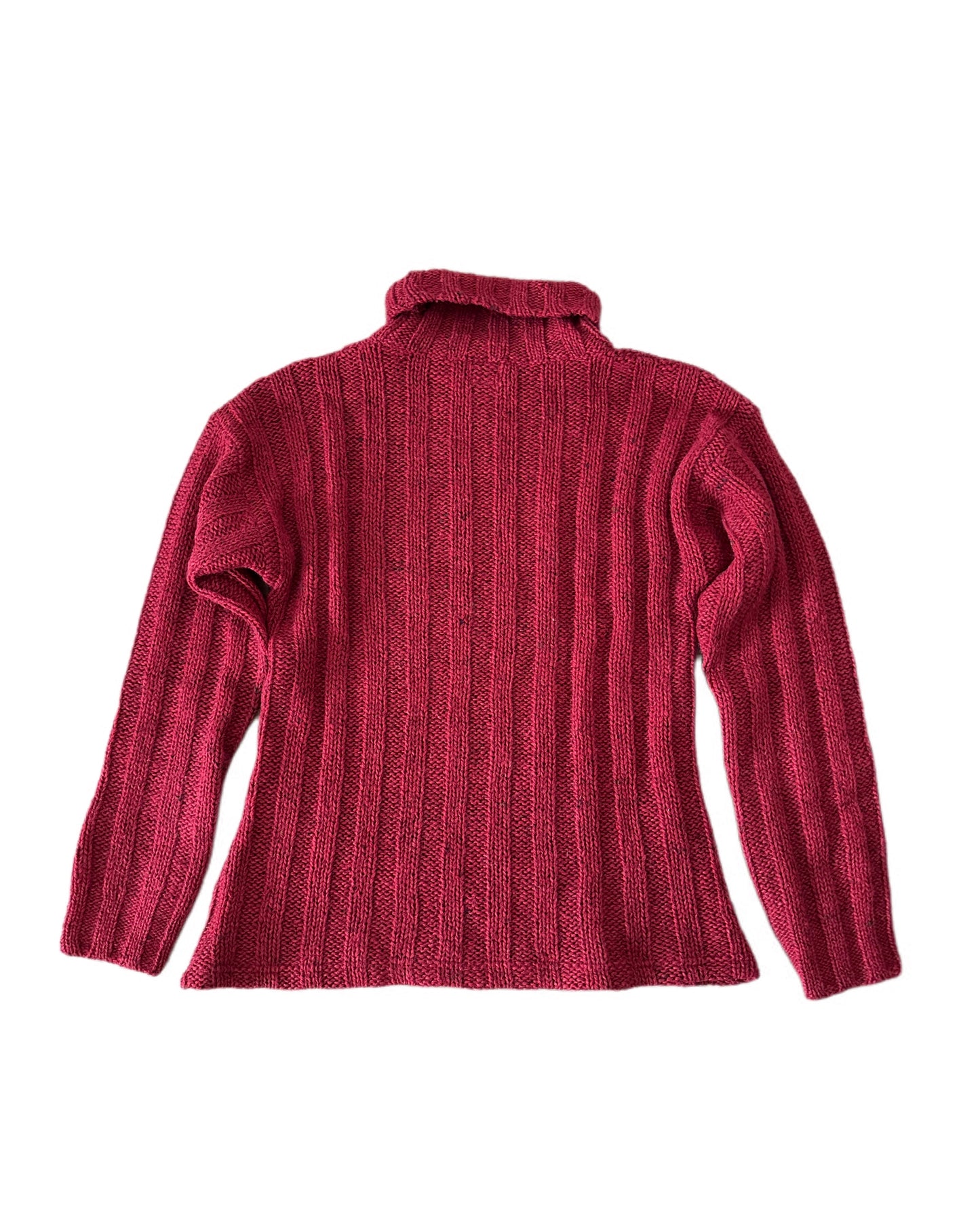 C.P. Company 90s Vintage Red Turtleneck Knit Sweater - 4 / fits M - Made in Italy