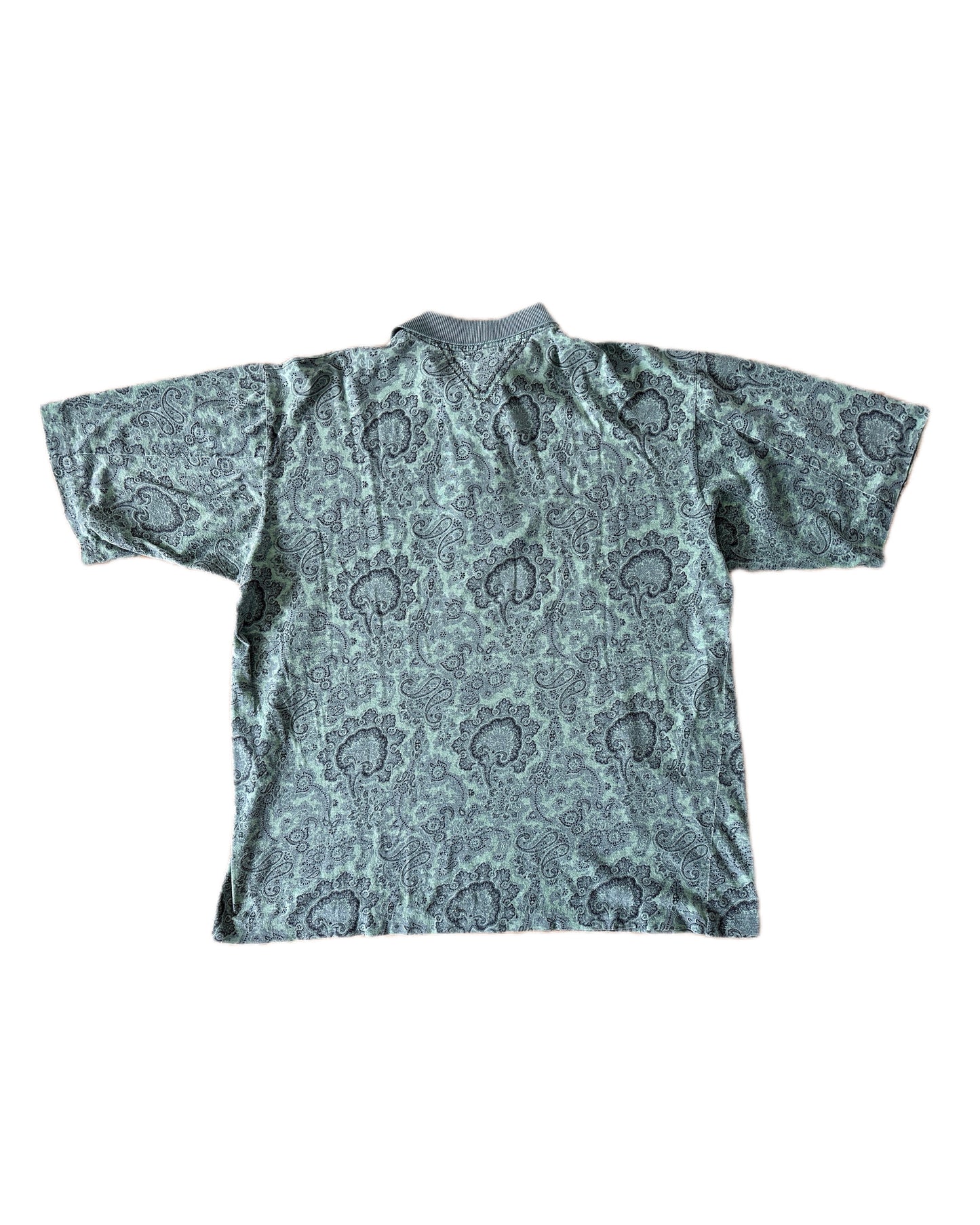 Boneville 80s Vintage Floral Polo Shirt - XL - Made in Italy