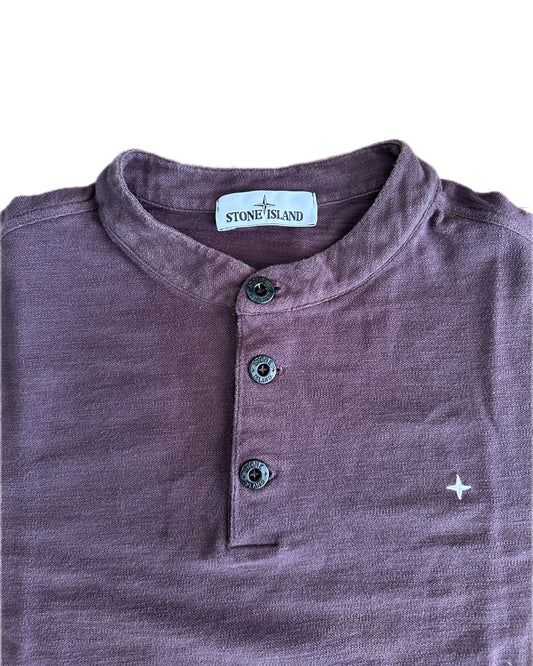 Stone Island Stellina Chocolate Henley T-Shirt - L (fits M)