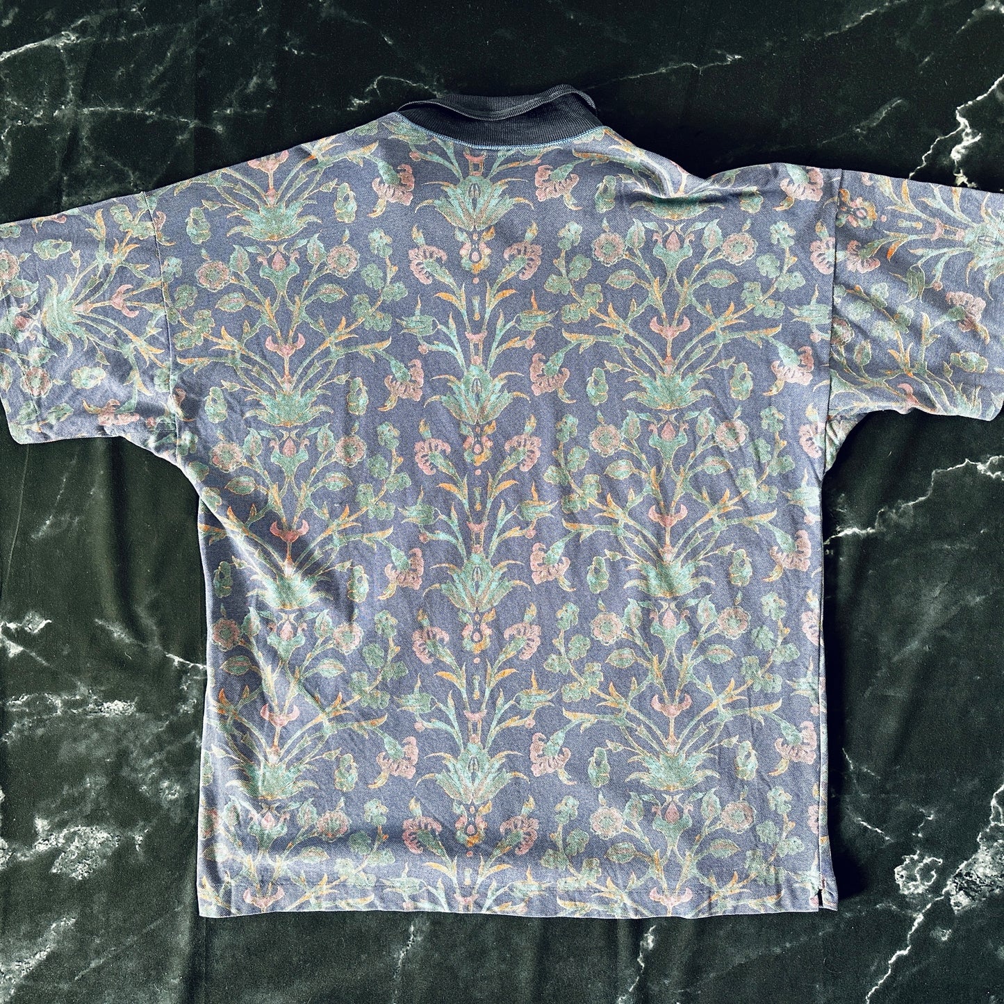 C.P. Company Vintage 1990 Massimo Osti Floral Print Polo T-Shirt - BNWT - XL - Made in Italy