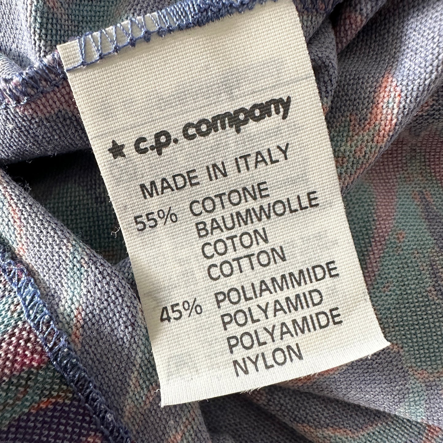C.P. Company Vintage 1990 Massimo Osti Floral Print Polo T-Shirt - BNWT - XL - Made in Italy