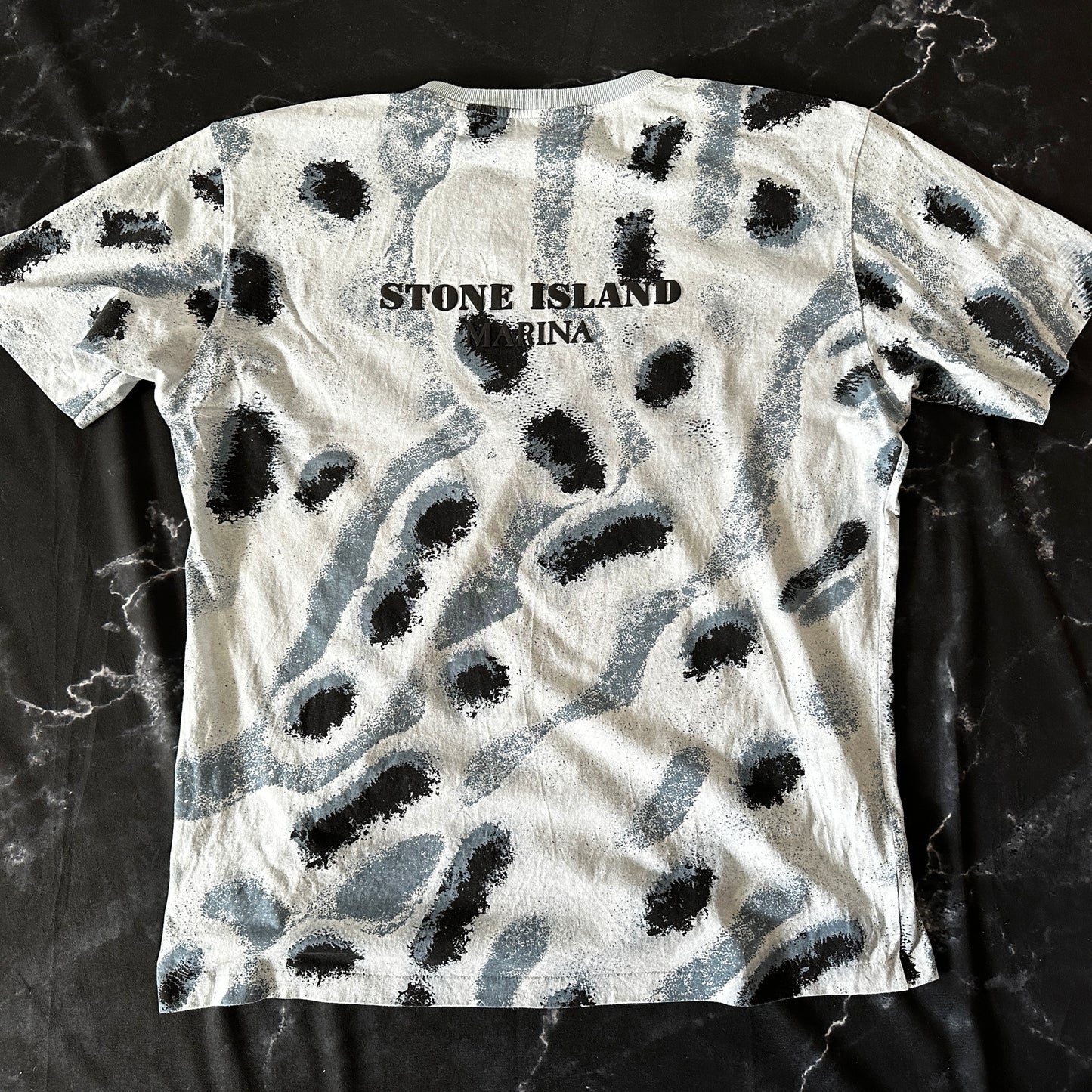 Stone Island Marina Cotton Jersey Reef Camo Print T-Shirt 2022 - XXL