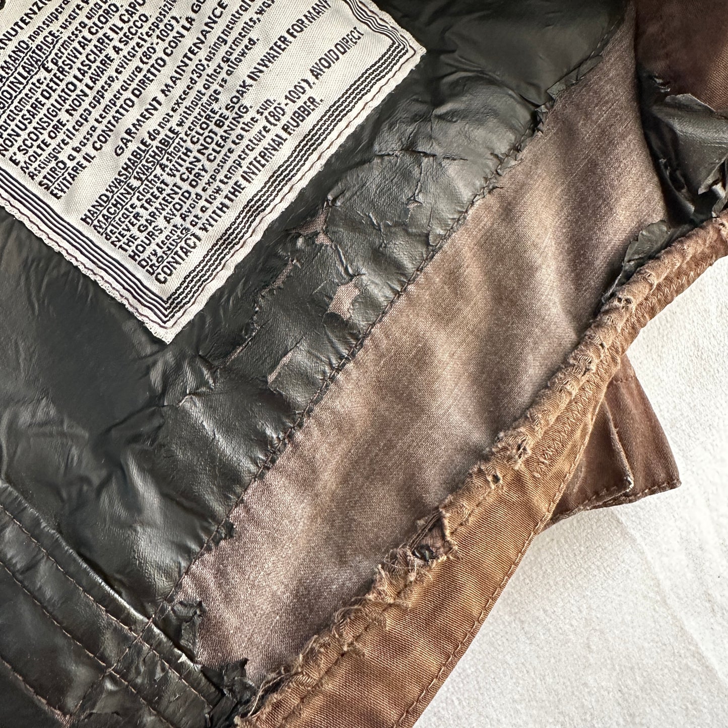 Stone Island 2007 Raso Gommato Jacket w/ Dutch Rope Lining - L