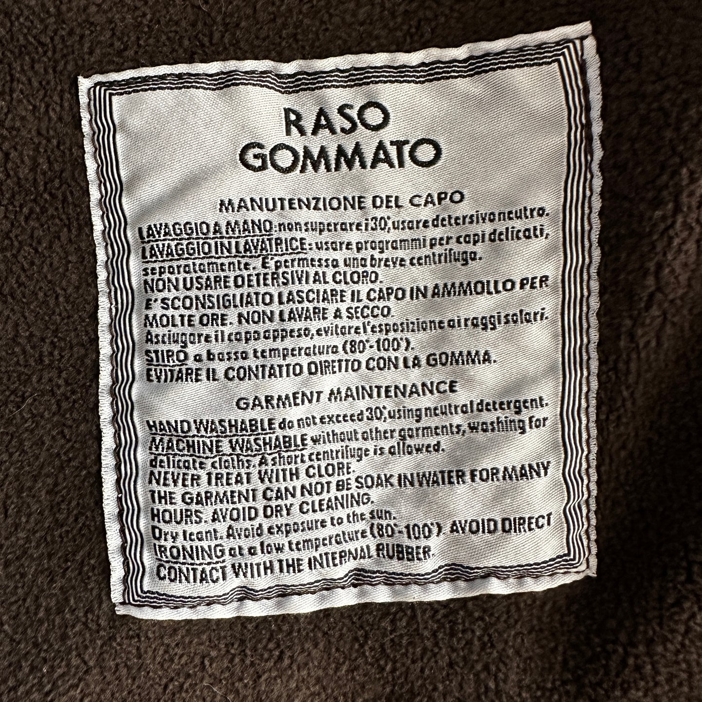 Stone Island 2009 Raso Gommato Jacket Fleece Lining - M - Made in Italy