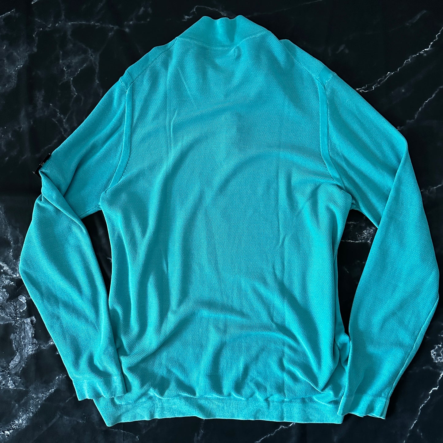 Stone Island 2020 Pigment Dye Treatment Zip Sweater Pique - XXL