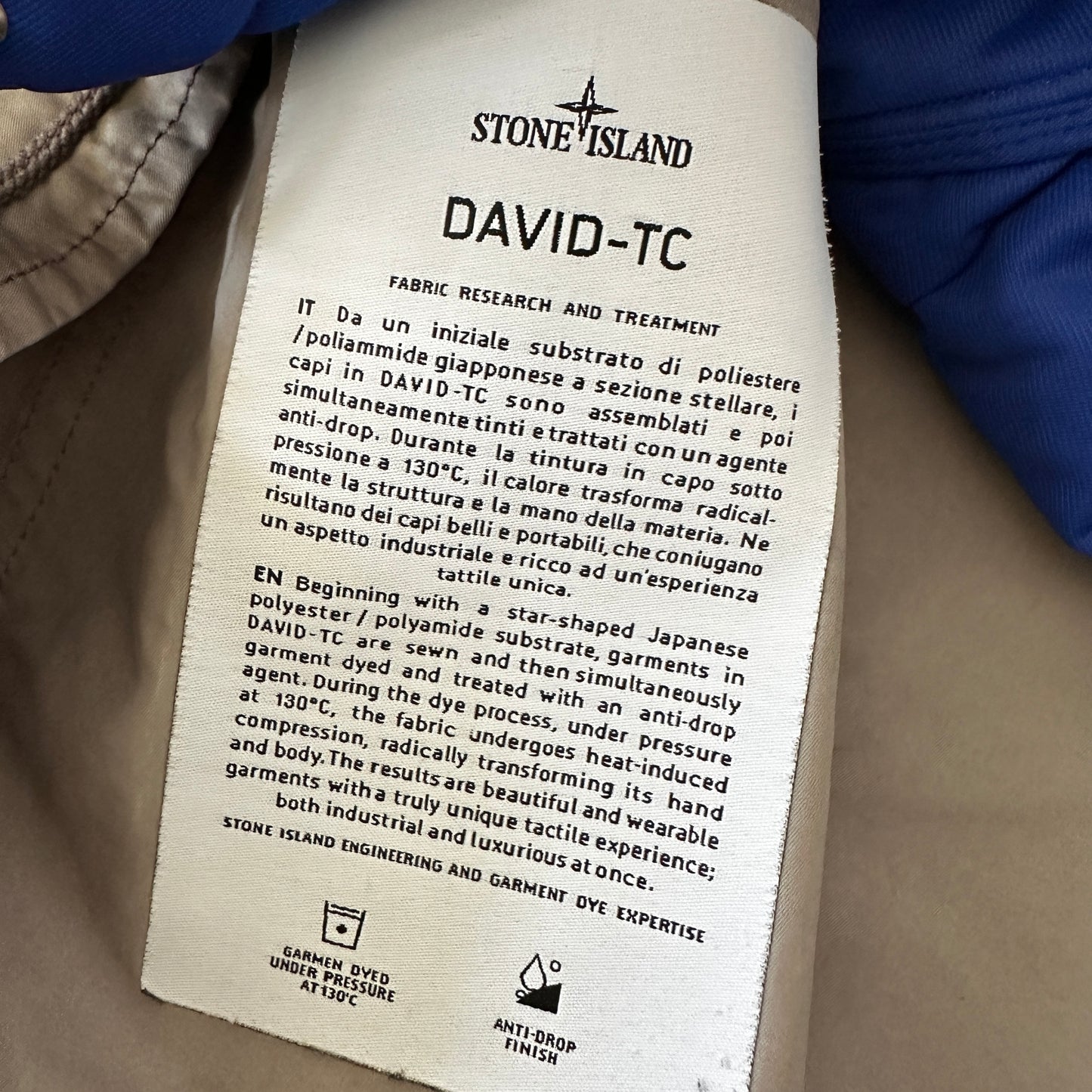Stone Island 2012 30 Anni David-TC w/ Dutch Rope Lining - L - Made in Italy