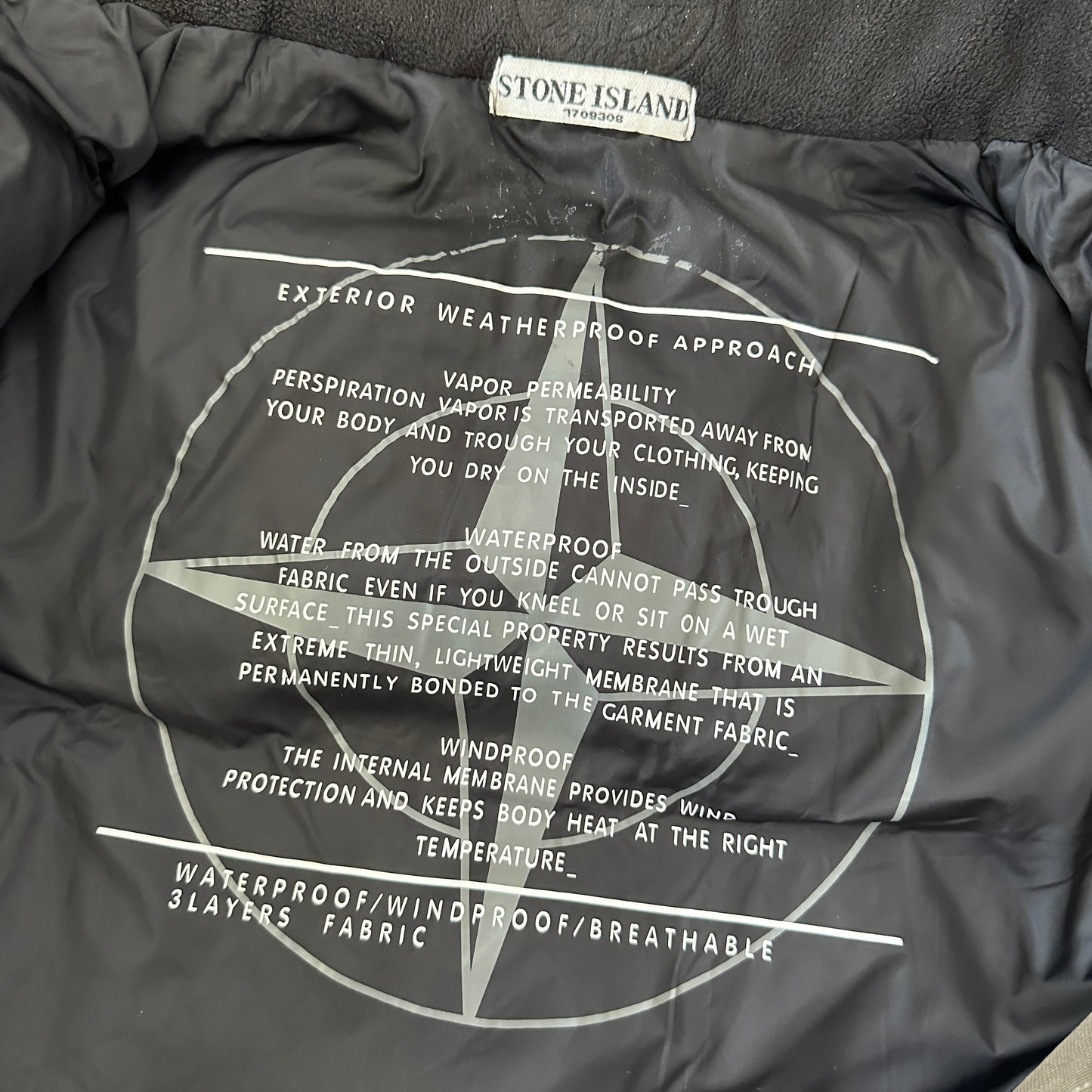 Stone Island 2009 Weatherproof Down Jacket - L - Made in Italy