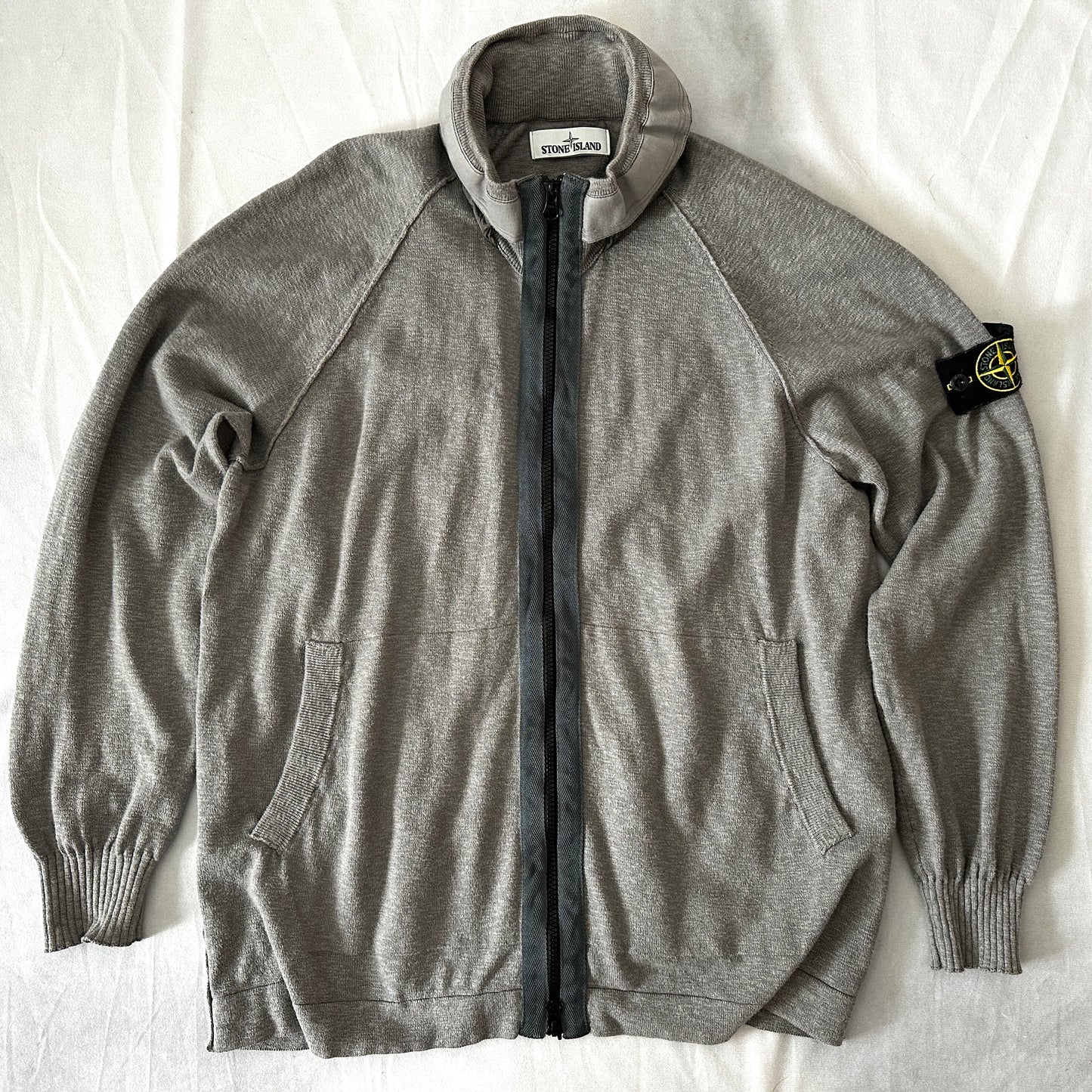 Stone Island 2019 Garment Dyed Melange Hooded Cardigan - XL