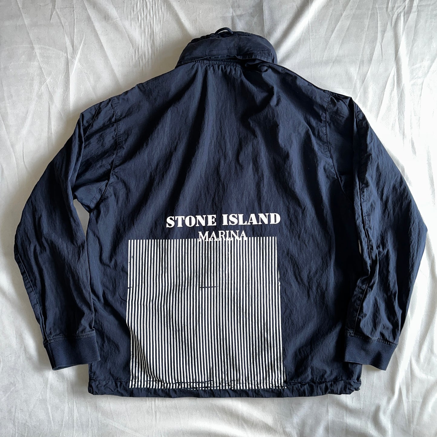 Stone Island Marina 2018 50 Fili + Folded Marina Print Reflective Smock - XL - Made in Italy
