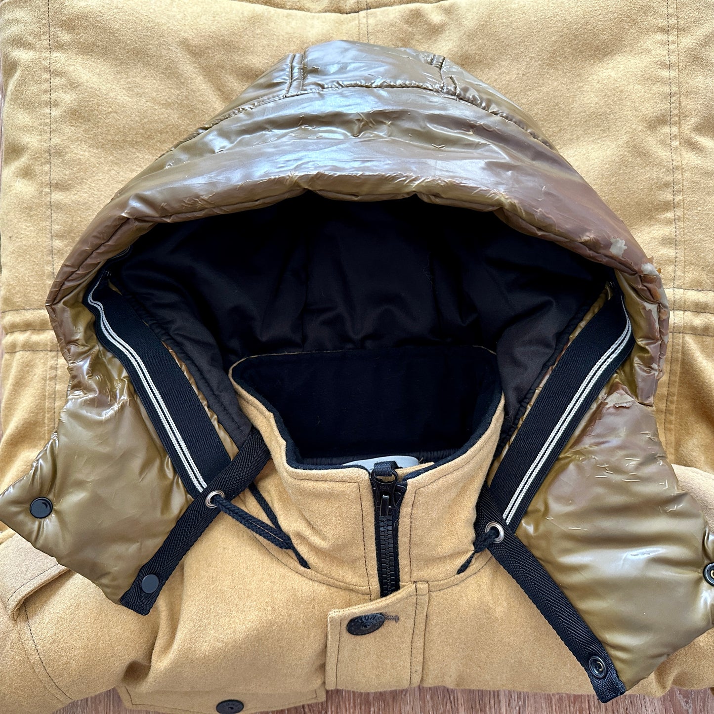 Stone Island 2014 Ice Jacket Wool Blend Down Parka - L