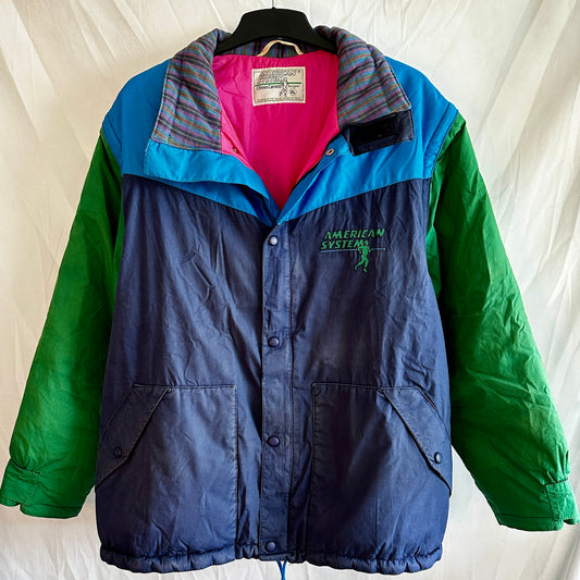 American System 80s Vintage Jacket/Vest - XL - Made in Italy